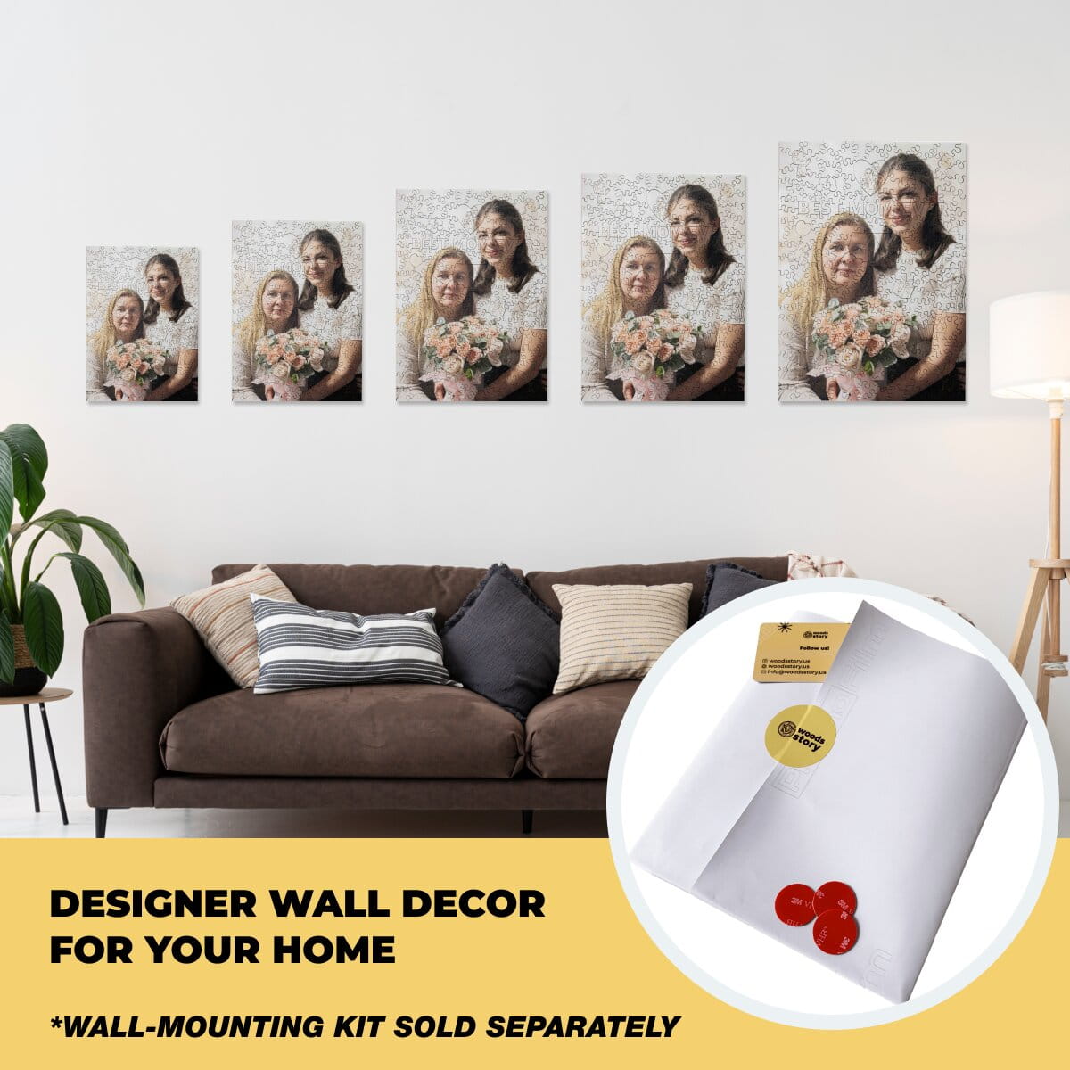 Wooden Mother's Day Photo Puzzle - Vertical