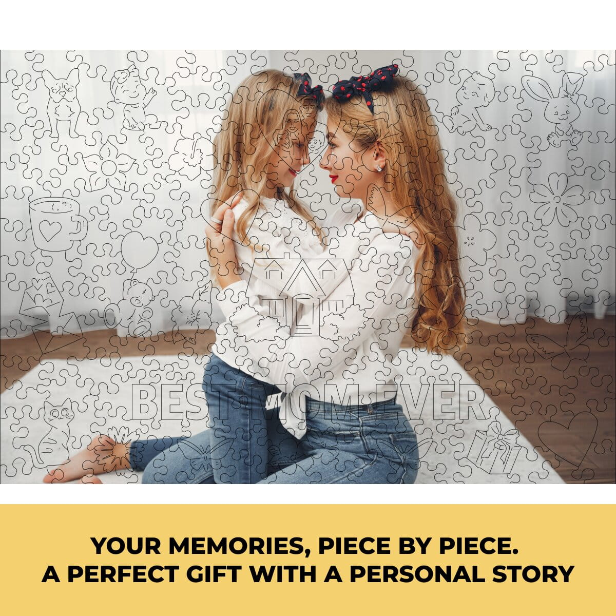 Wooden Mother's Day Photo Puzzle - Horizontal