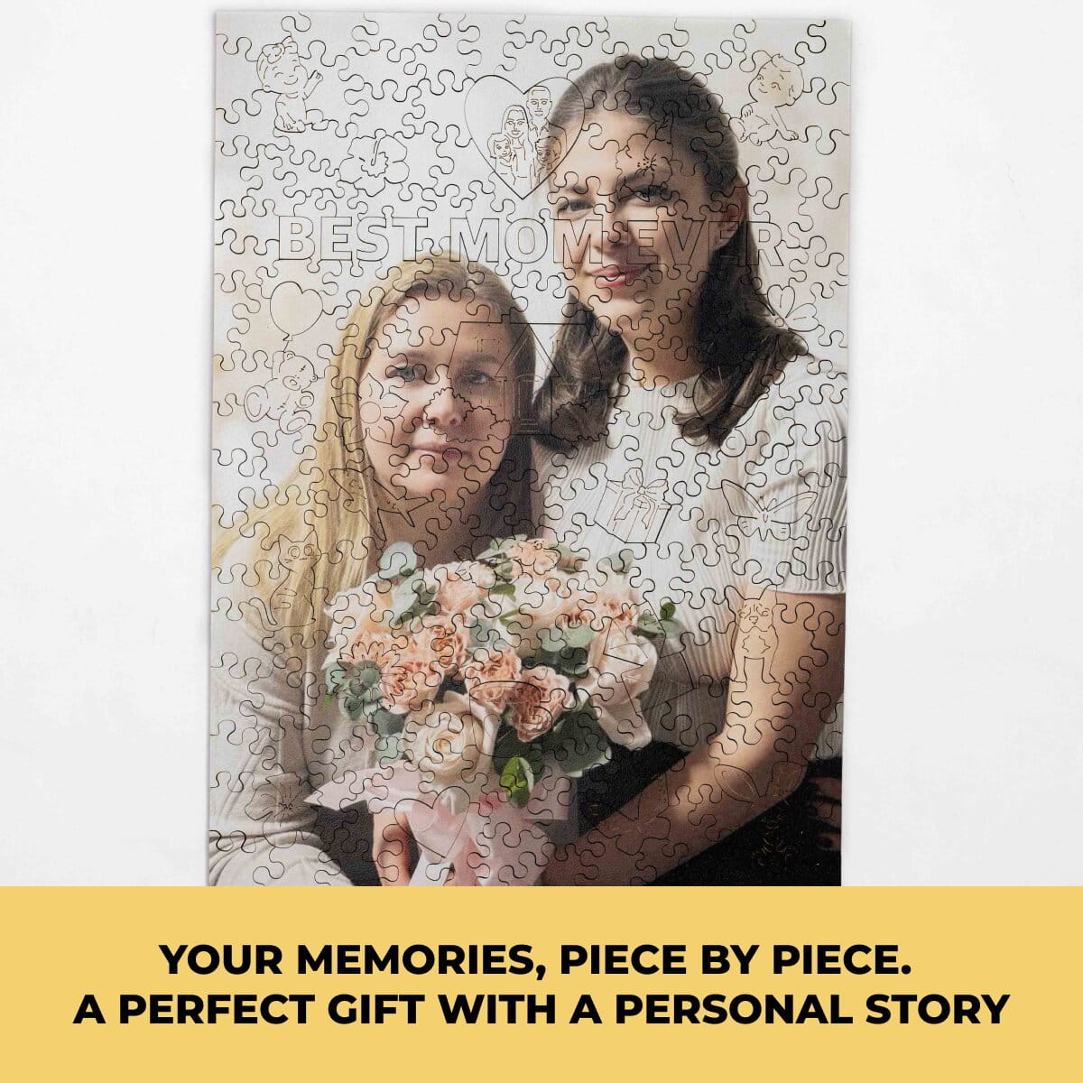 Wooden Mother's Day Photo Puzzle - Vertical