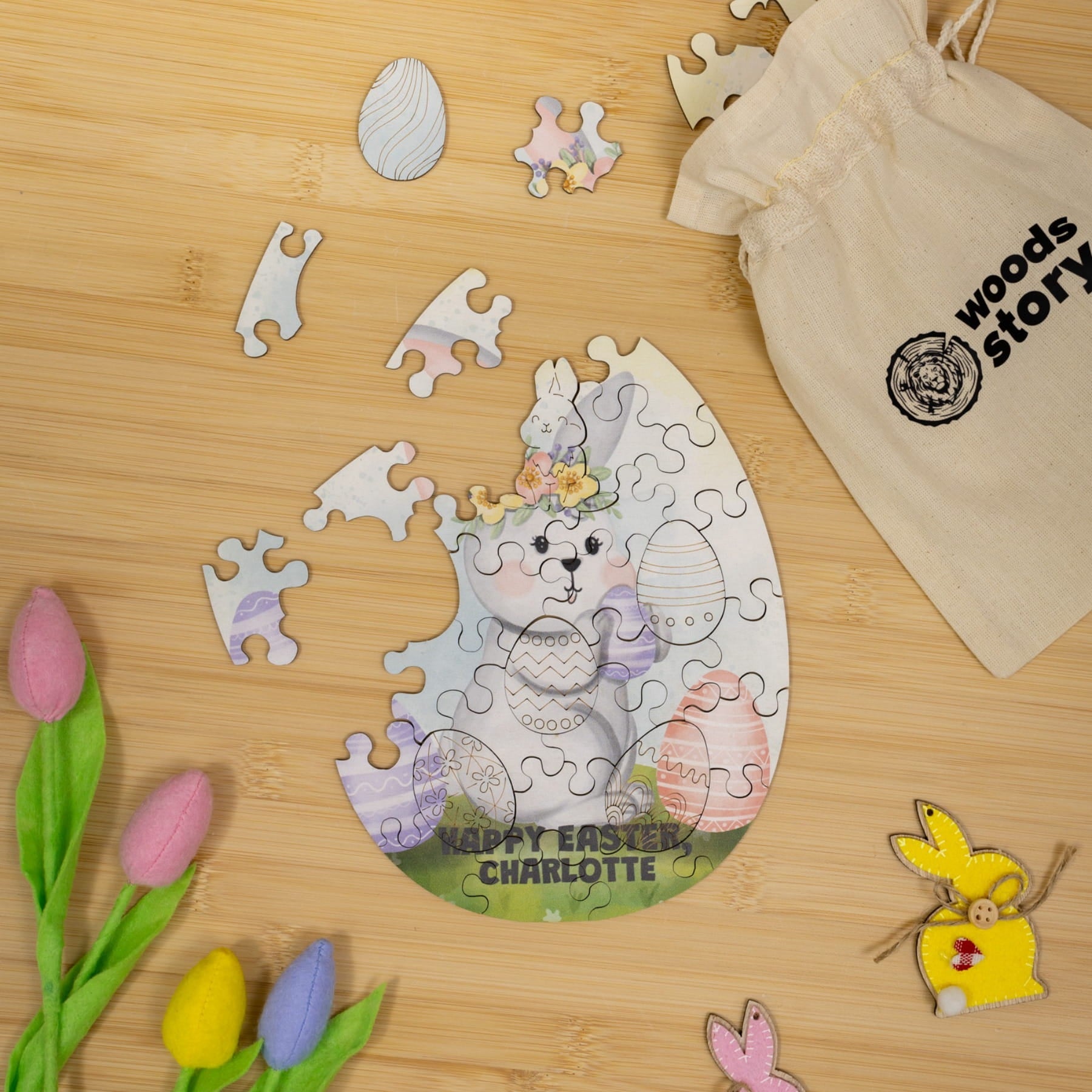 Easter Jigsaw Puzzles for Kids - Easter Bunny - Woods Story