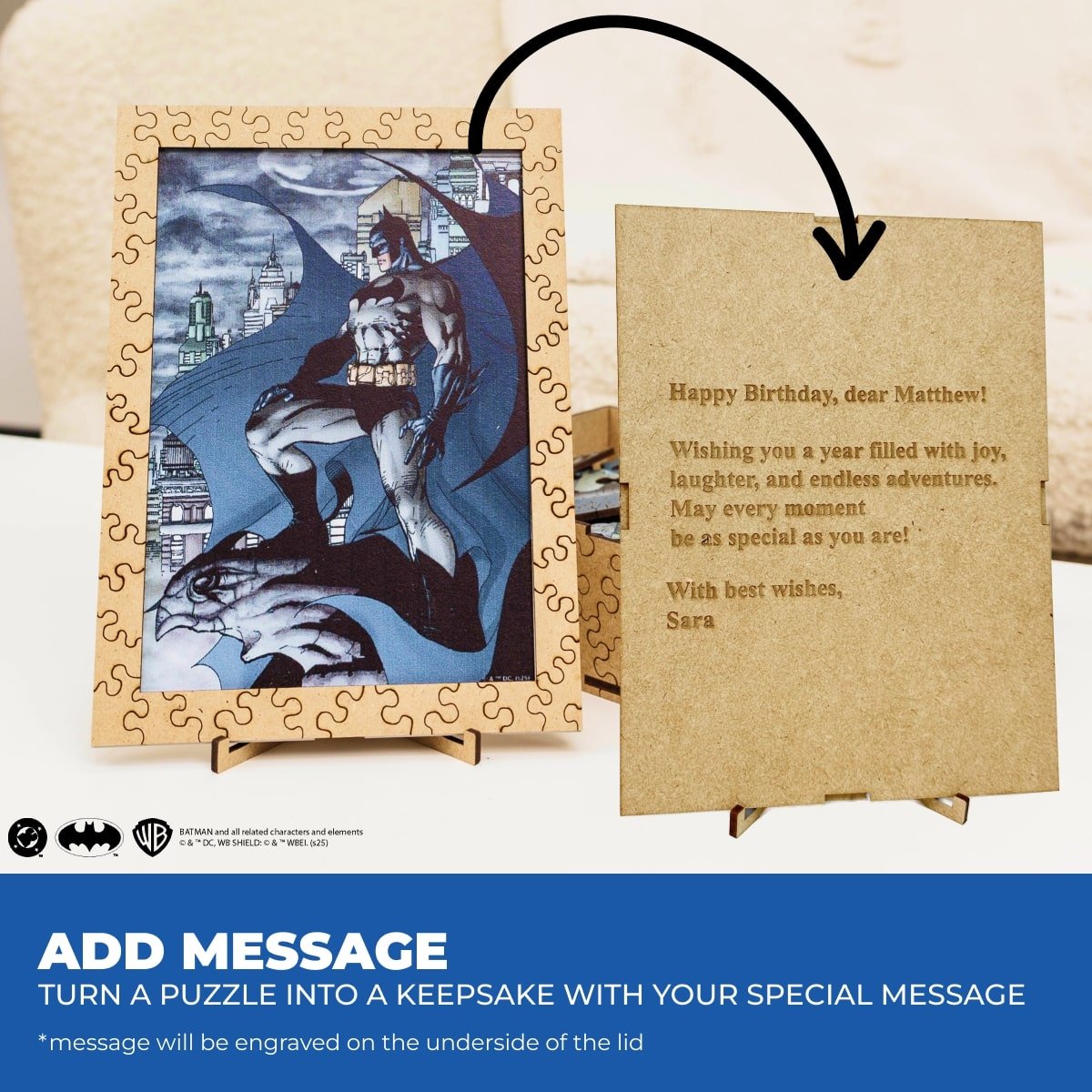 Figured Wooden Puzzle Batman™ - Guardian of Gotham - Woods Story