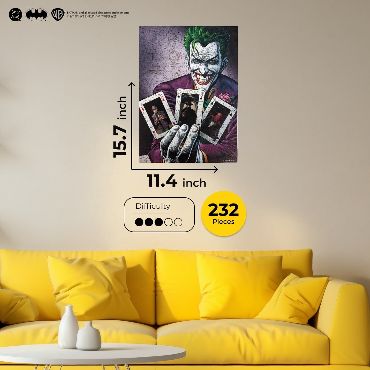 Figured Wooden Puzzle Batman™ - Joker: Cards of Fate - Woods Story