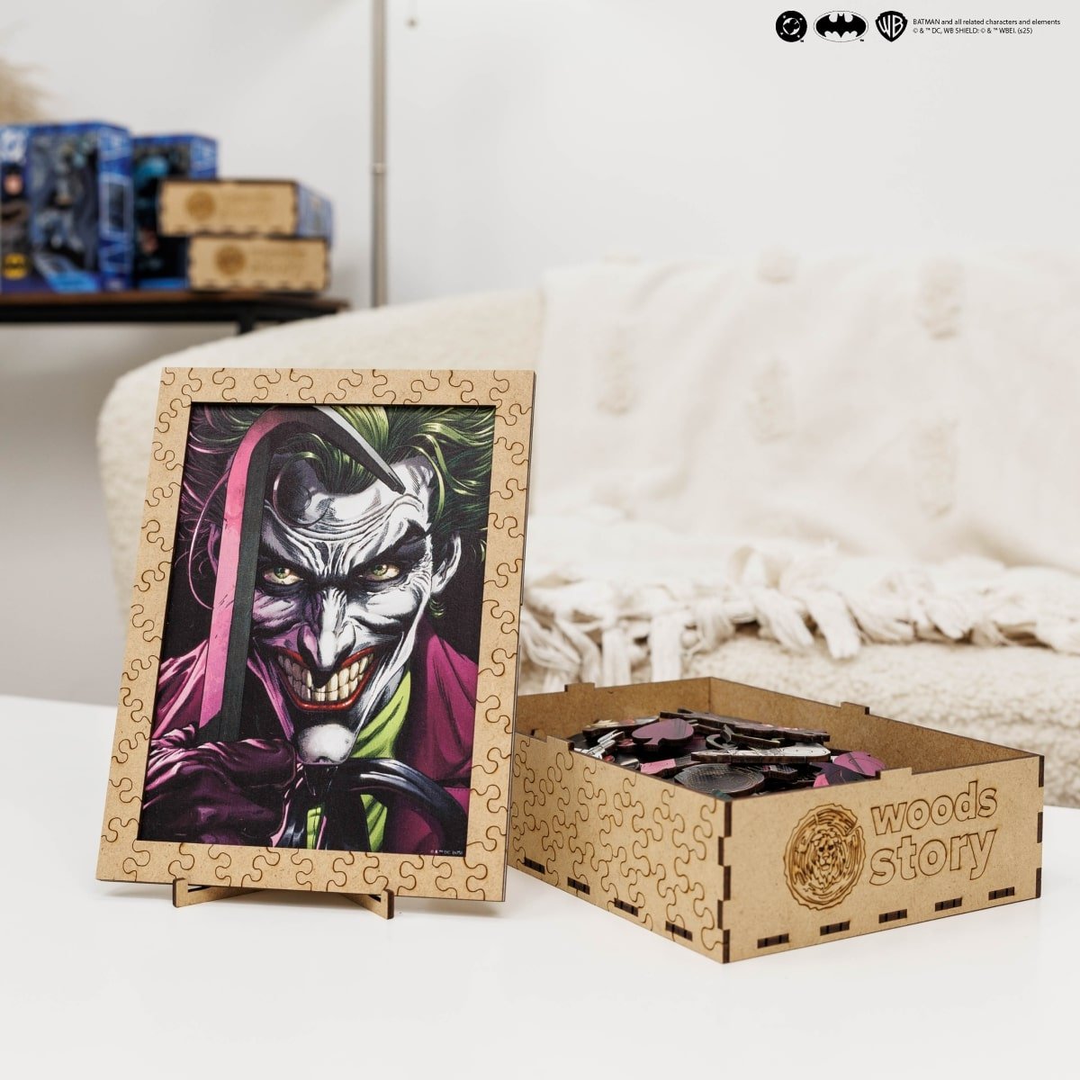 Wooden jigsaw puzzle DC Batman™ – Smile of Chaos • Woods Story