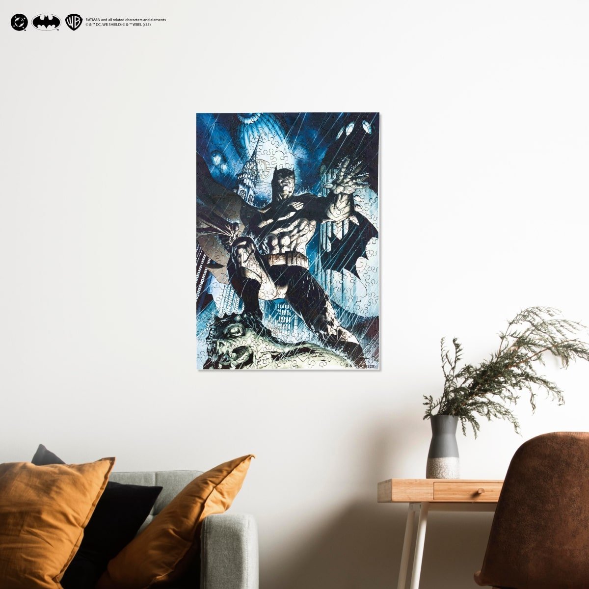 Figured Wooden Puzzle Batman™ - Knight in the Rain - Woods Story