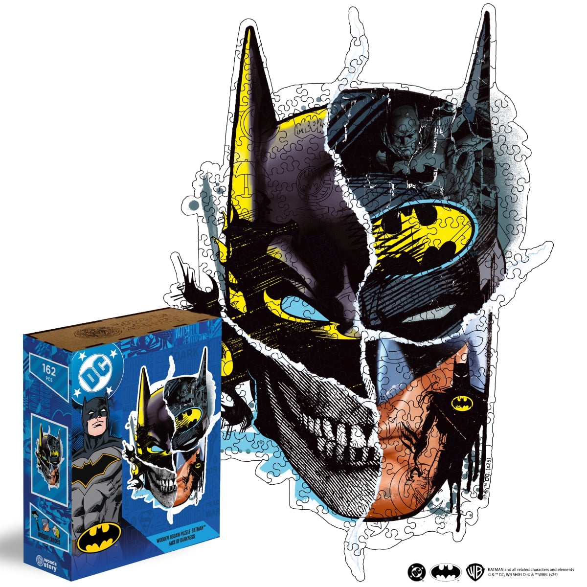 Figured Wooden Puzzle Batman™ - The Face of Darkness - Woods Story