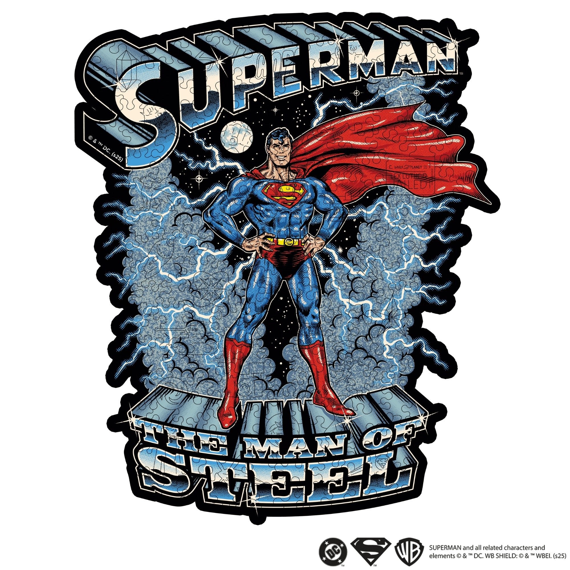 Figured Wooden Puzzle Superman™ – Man of Steel • Woods Story