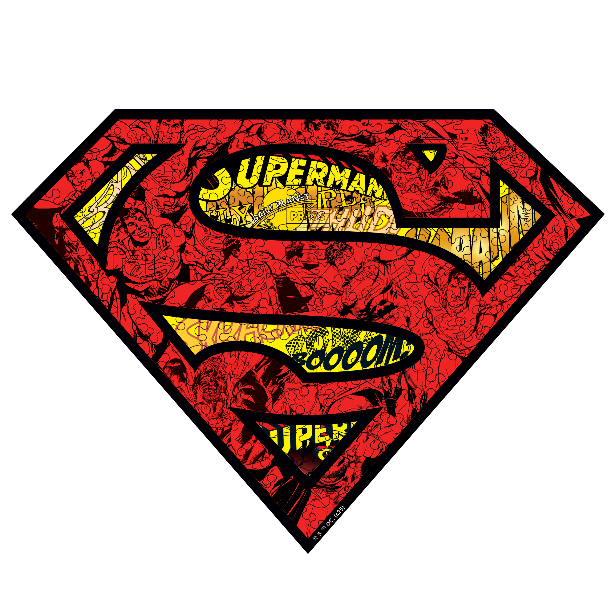 Figured Wooden Puzzle Superman™ – Symbol of Strength - Woods Story