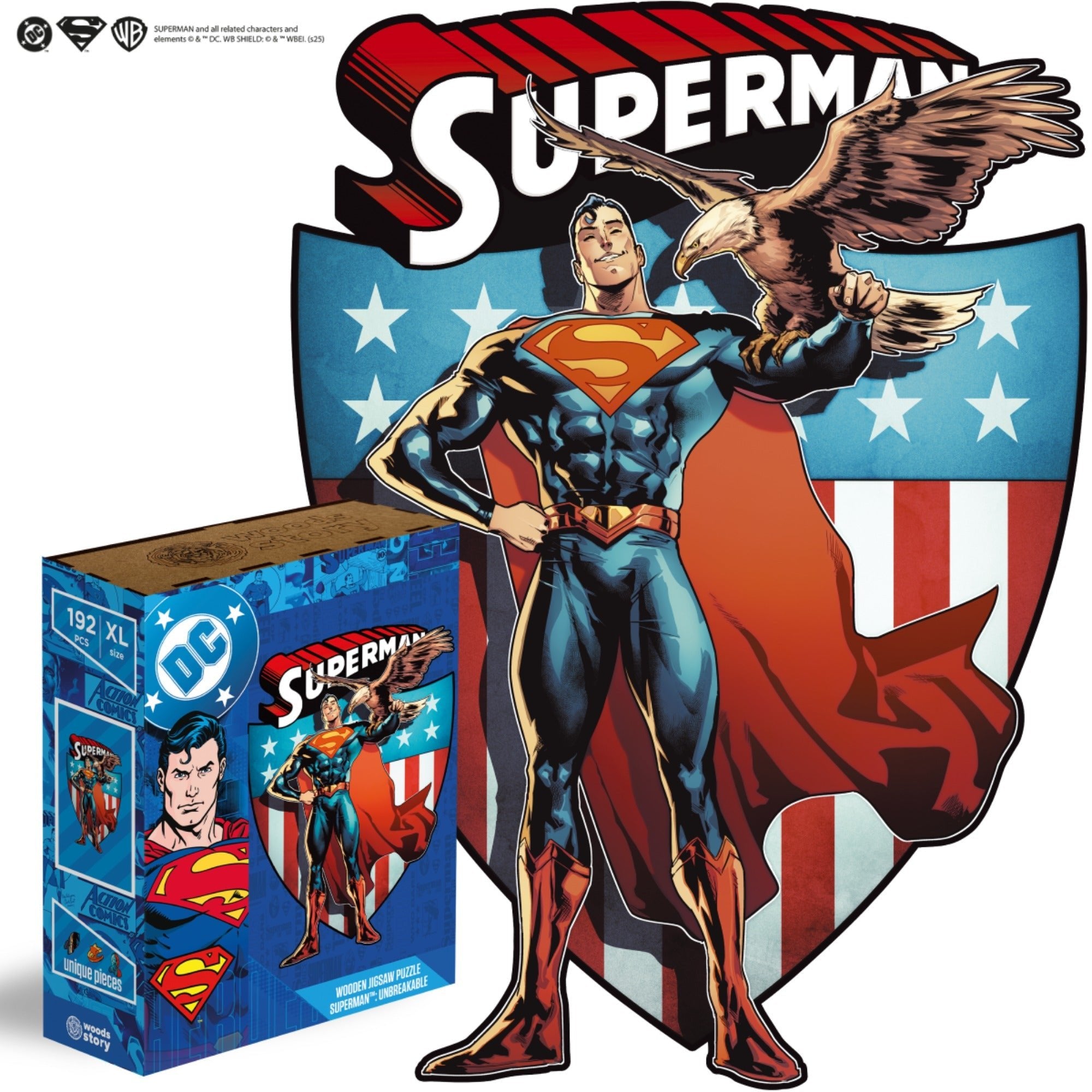 Figured Wooden Puzzle Superman™ – Unbreakable - Woods Story