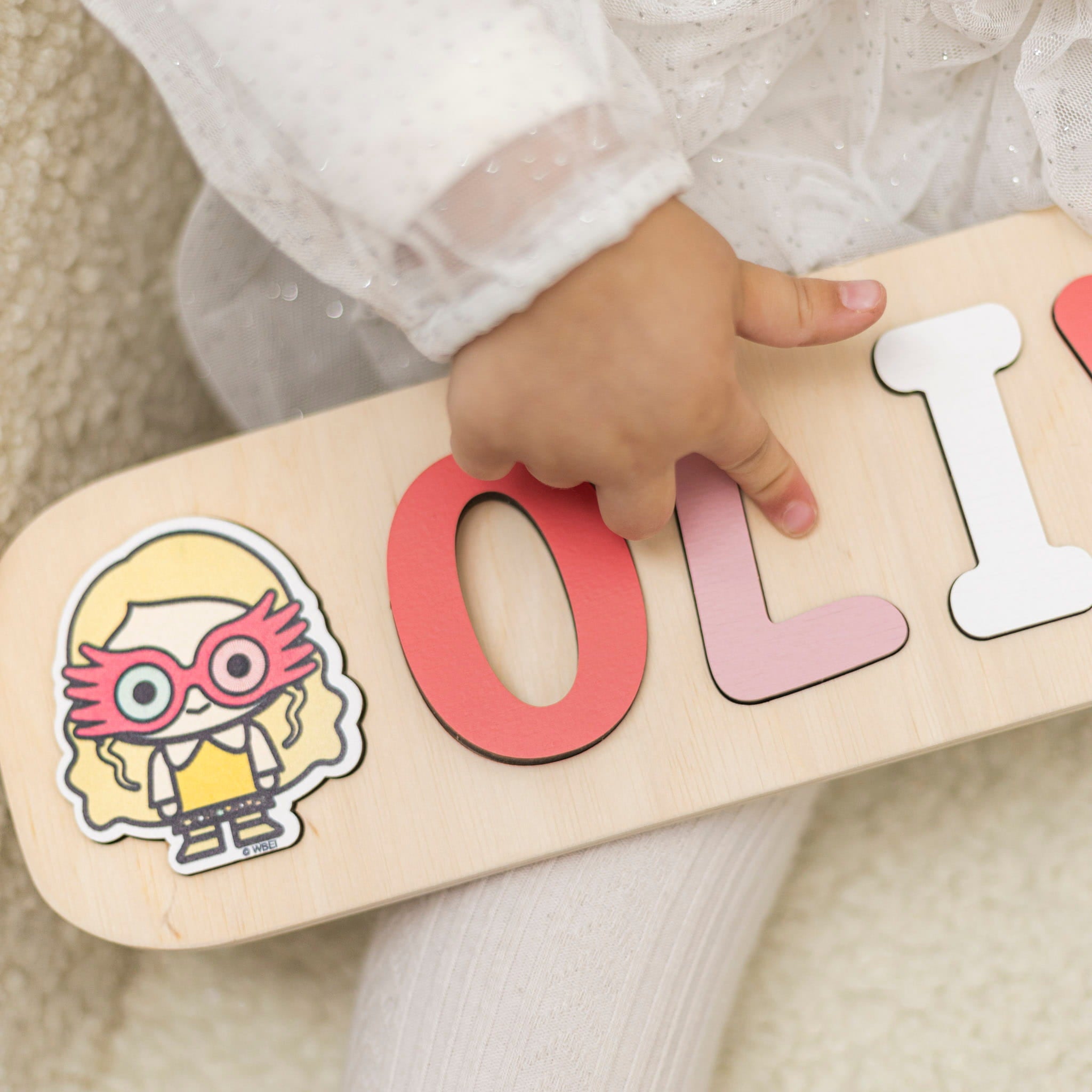 Harry Potter™ Personalized Wooden Nursery Puzzle - Pink - Woods Story