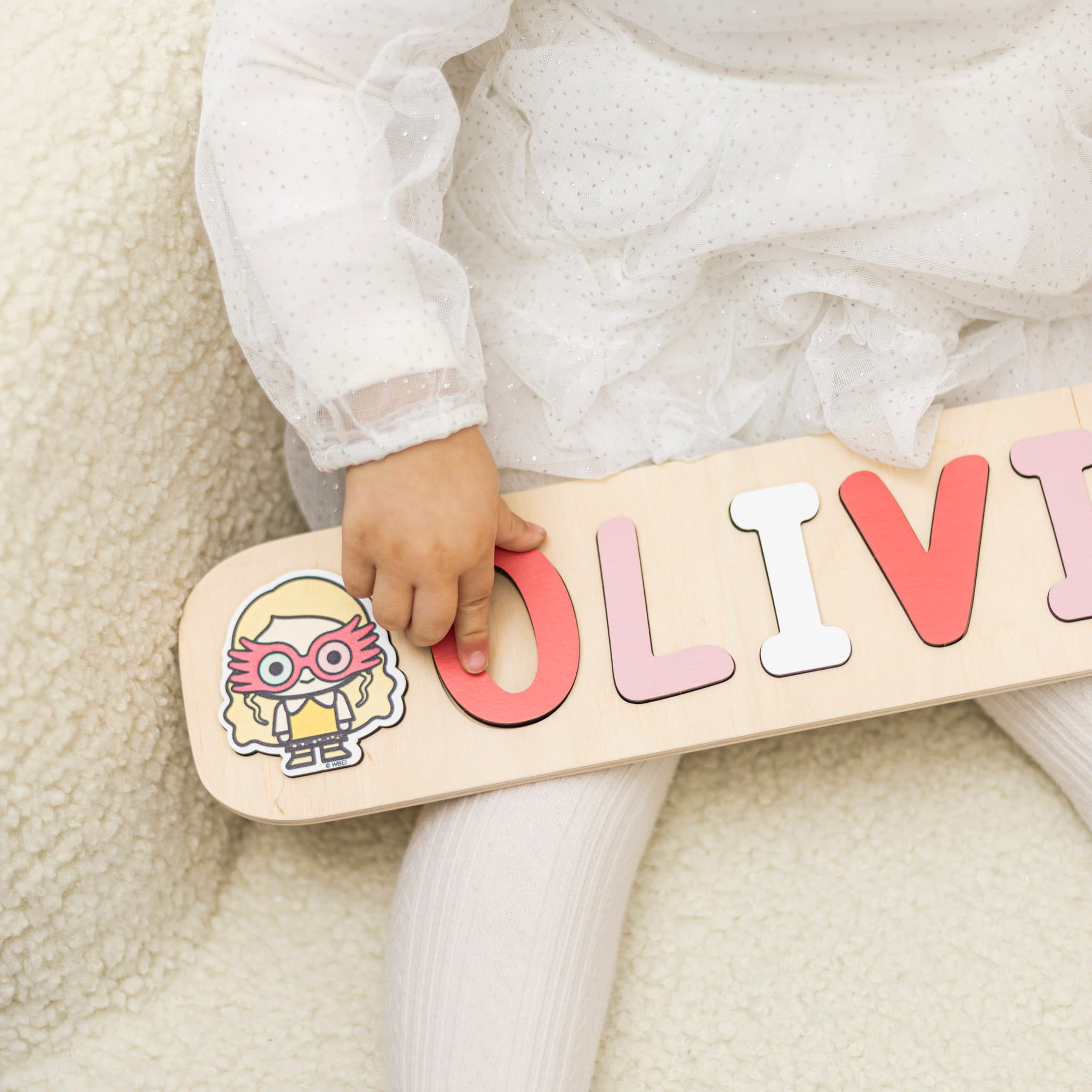 Harry Potter™ Personalized Wooden Nursery Puzzle - Pink - Woods Story