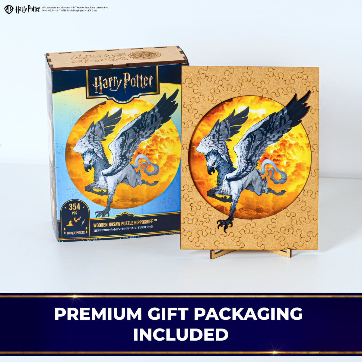 Harry Potter-themed puzzle with premium packaging on a white background