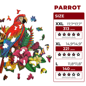 Wooden Jigsaw Puzzle Ara Parrot