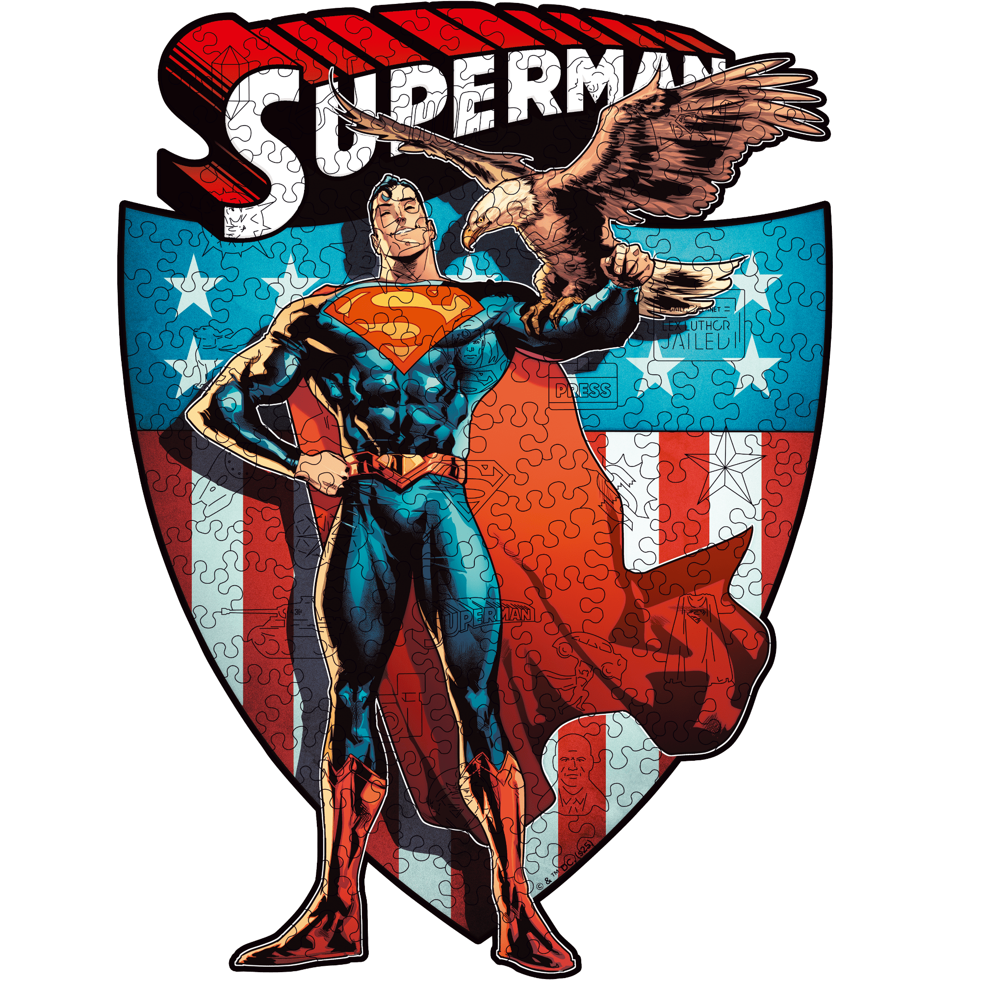 Figured Wooden Puzzle Superman™ – Unbreakable