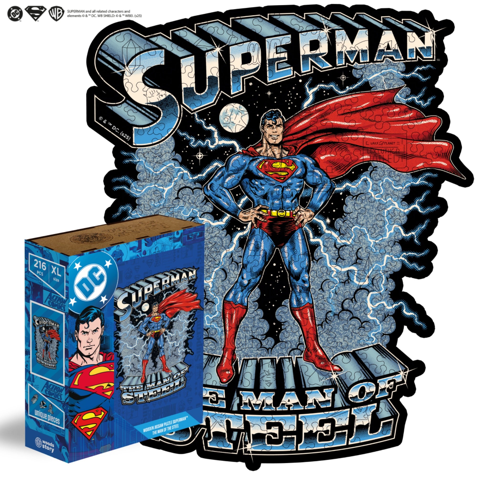 Figured Wooden Puzzle Superman™ – Man of Steel