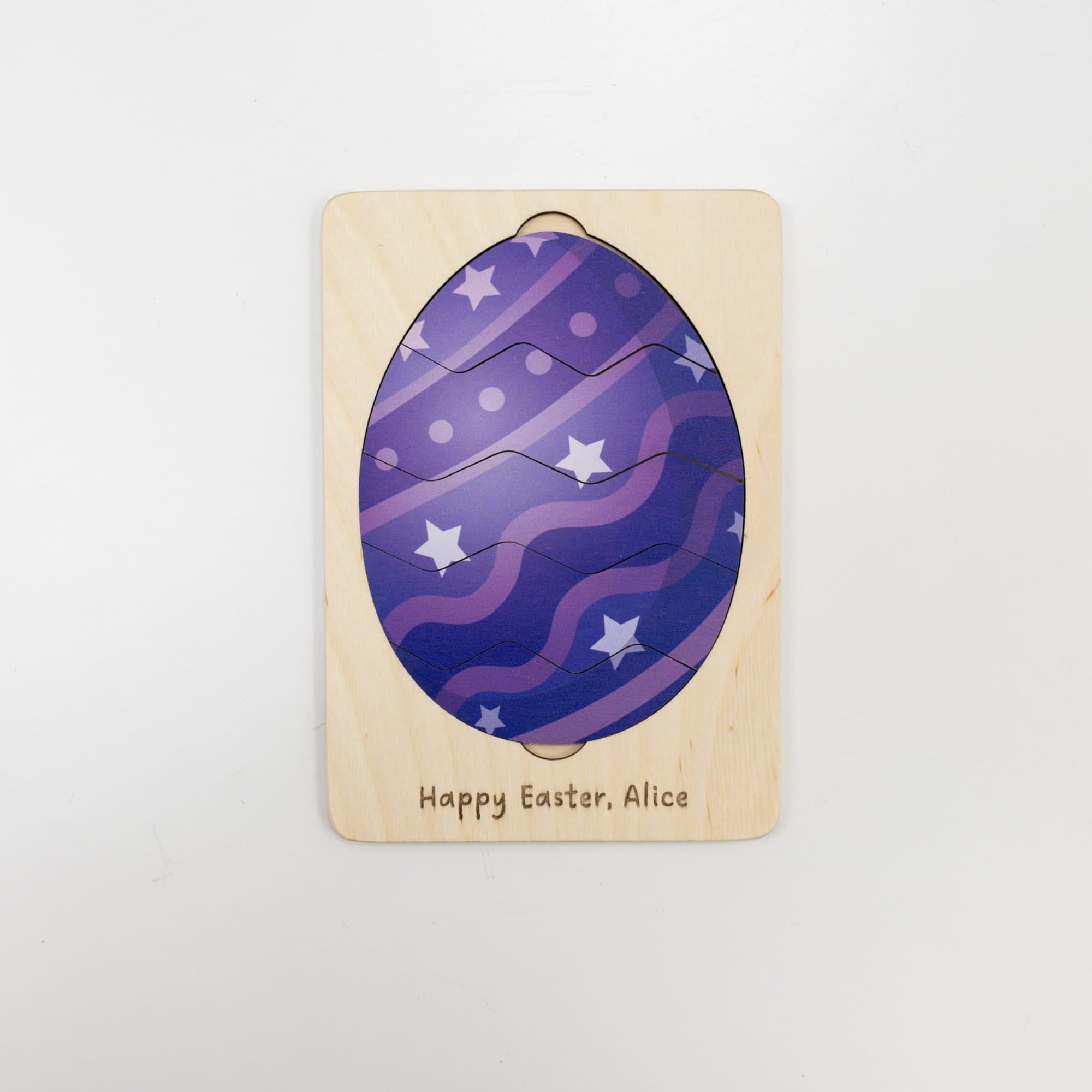 Montessori Wooden Easter Egg Puzzle - Galaxy
