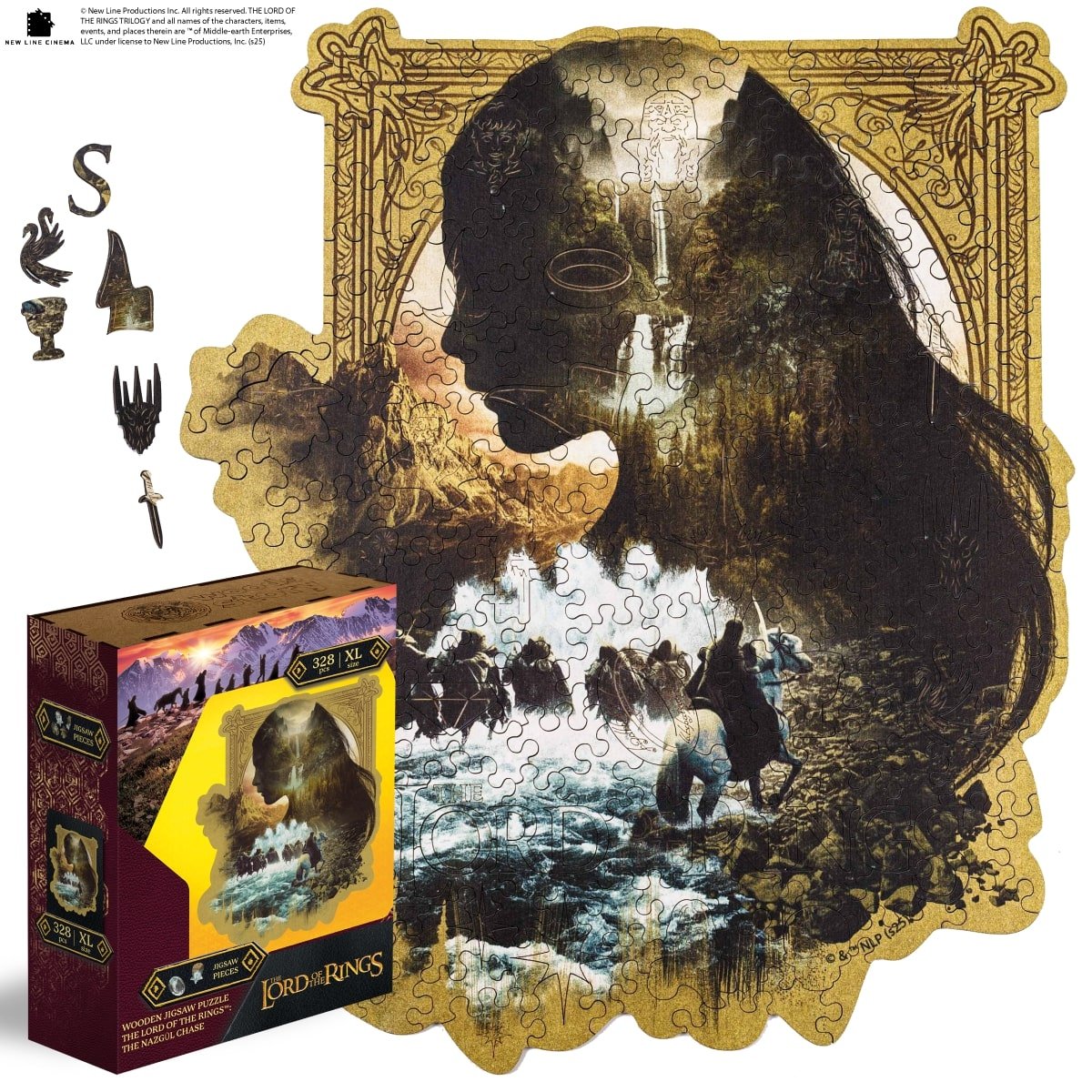 The Lord of the Rings™ Wooden Puzzle - The Nazgûl Chase - Woods Story