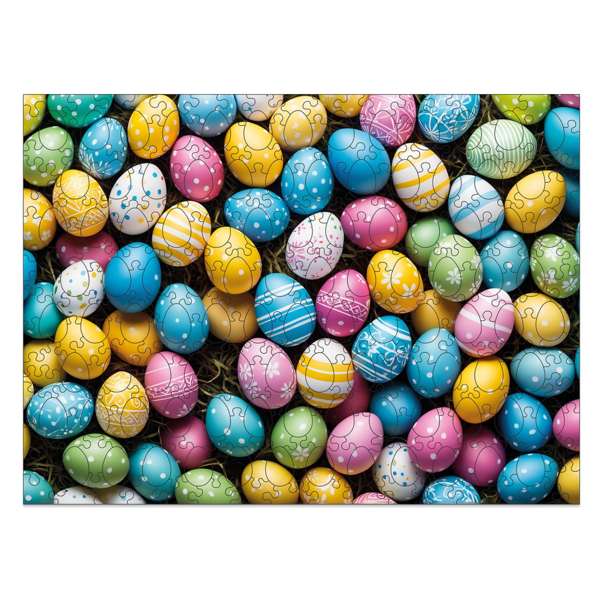 Wooden Easter Puzzle - Pastel Easter Eggs - Woods Story