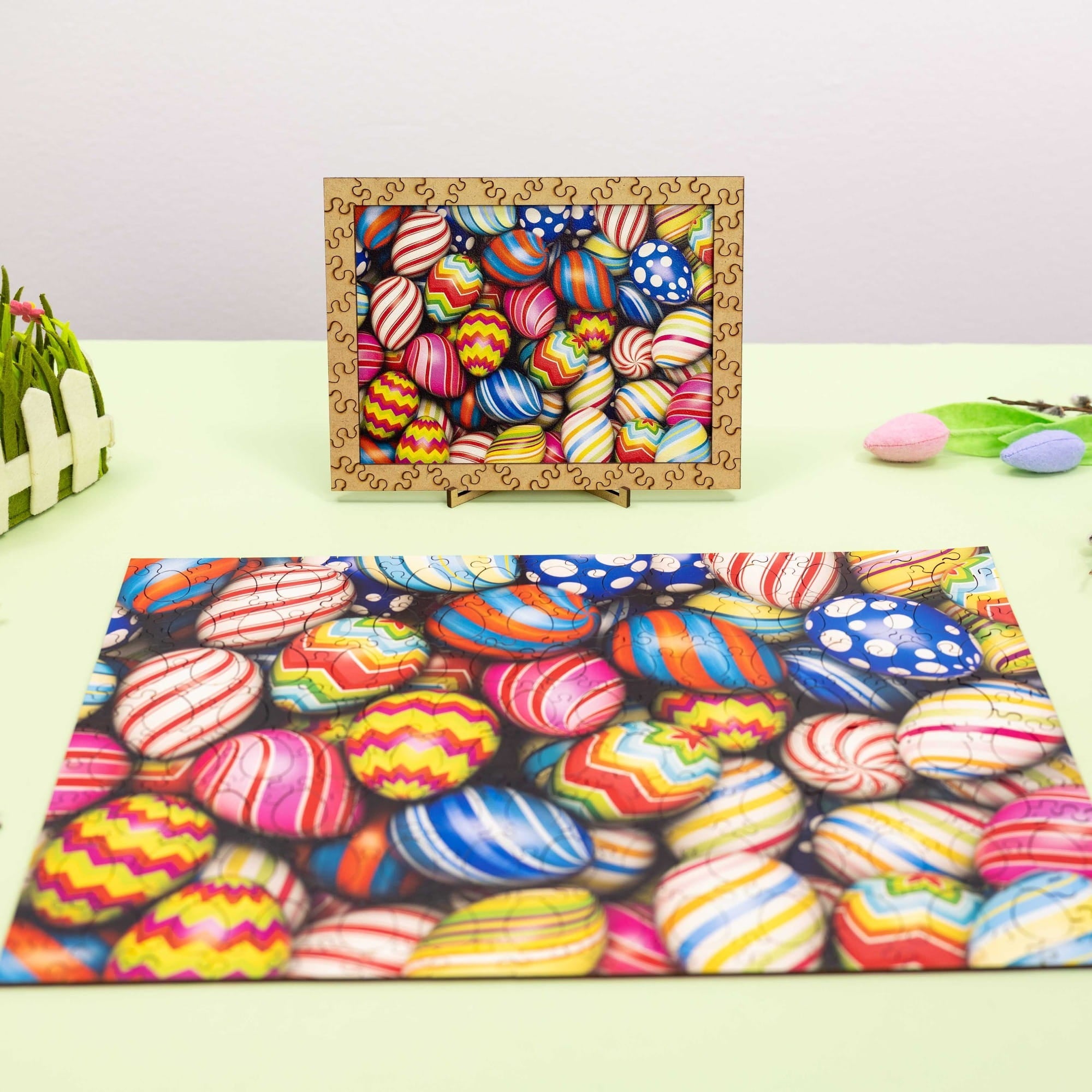 Wooden Easter Puzzle - Pastel Easter Eggs - Woods Story