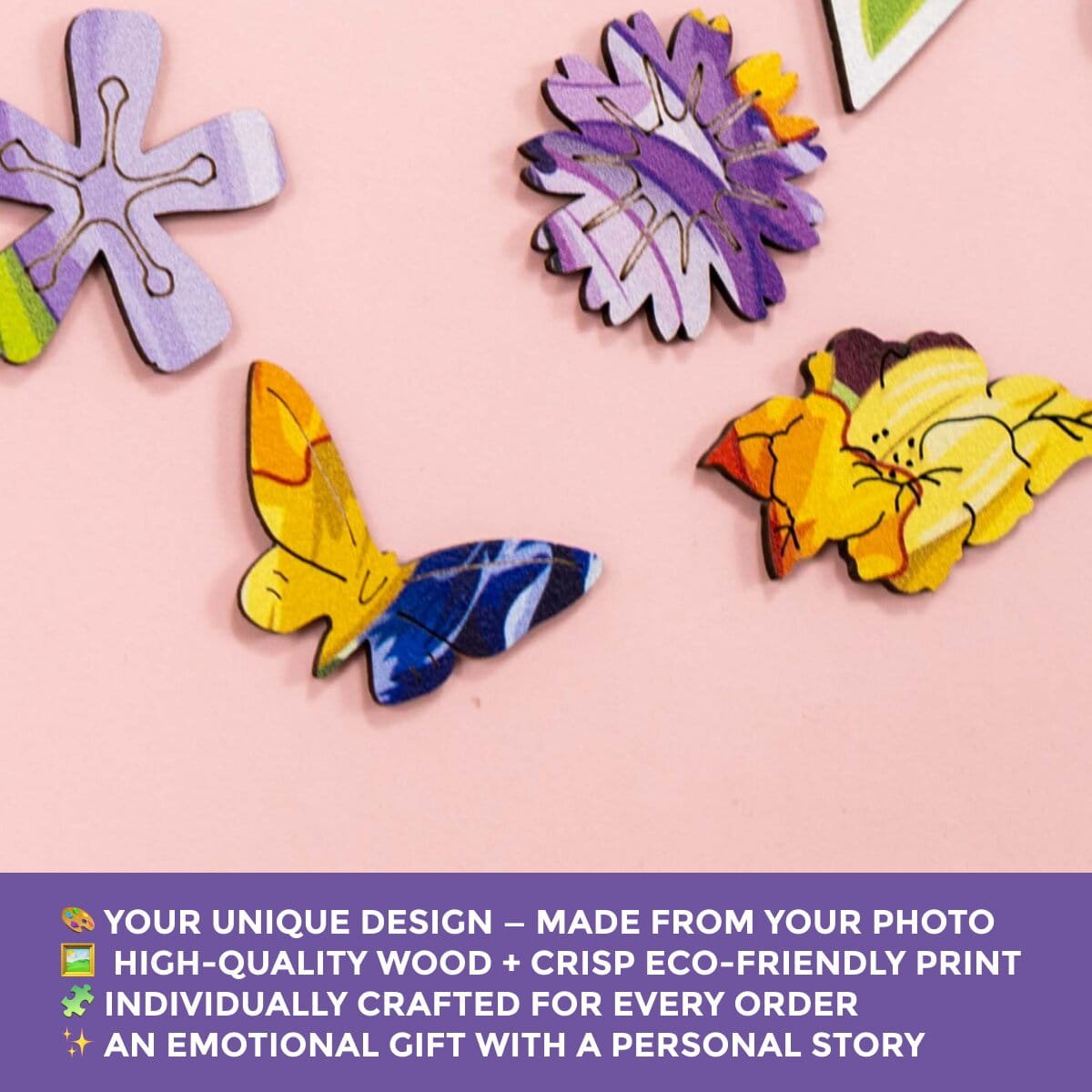 Wooden Flower - Shaped Puzzle - Lily - Woods Story