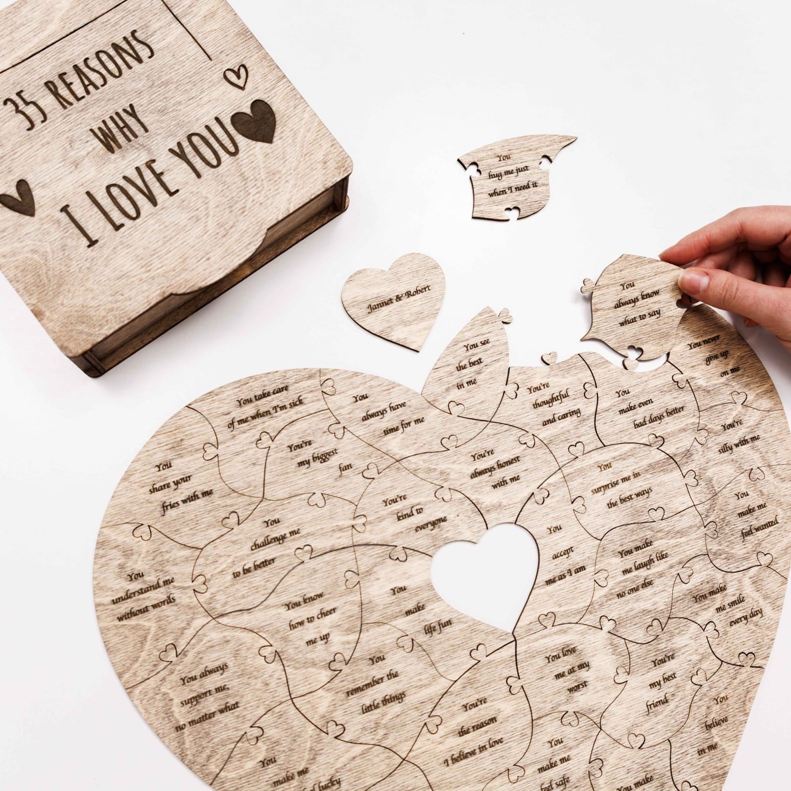 Wooden Heart Shaped Puzzle - Terra - Woods Story