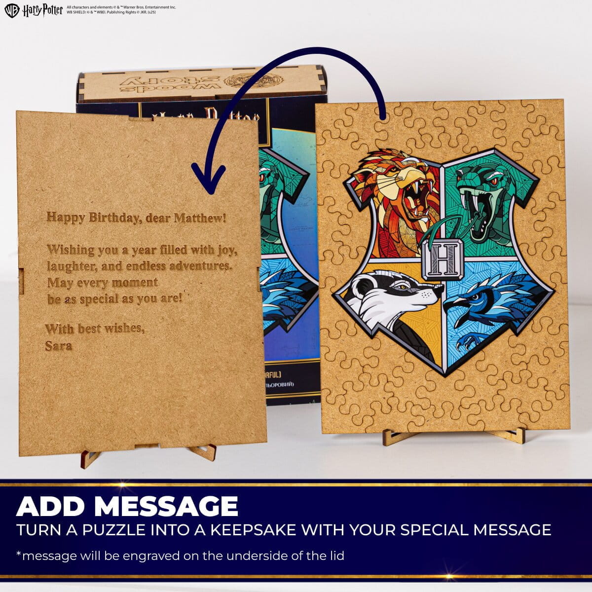 Wooden jigsaw classic puzzle Harry Potter Hogwarts™ (Colorful) - Woods Story