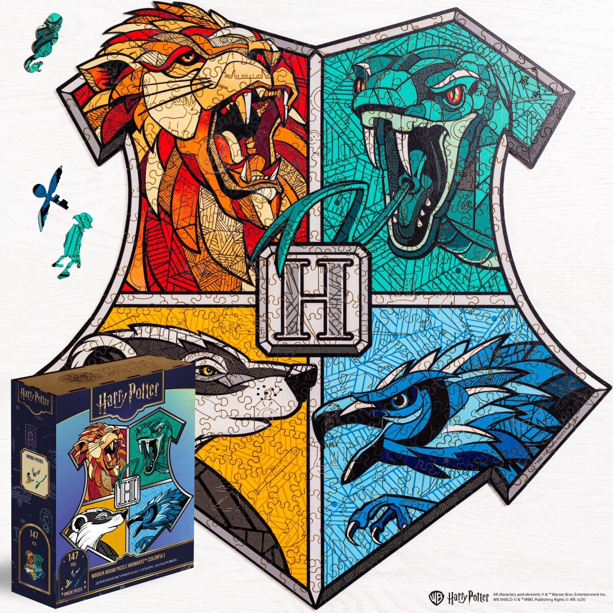 Classic Wooden Puzzle Harry Potter™ Hogwarts (Colorful) • Woods Story