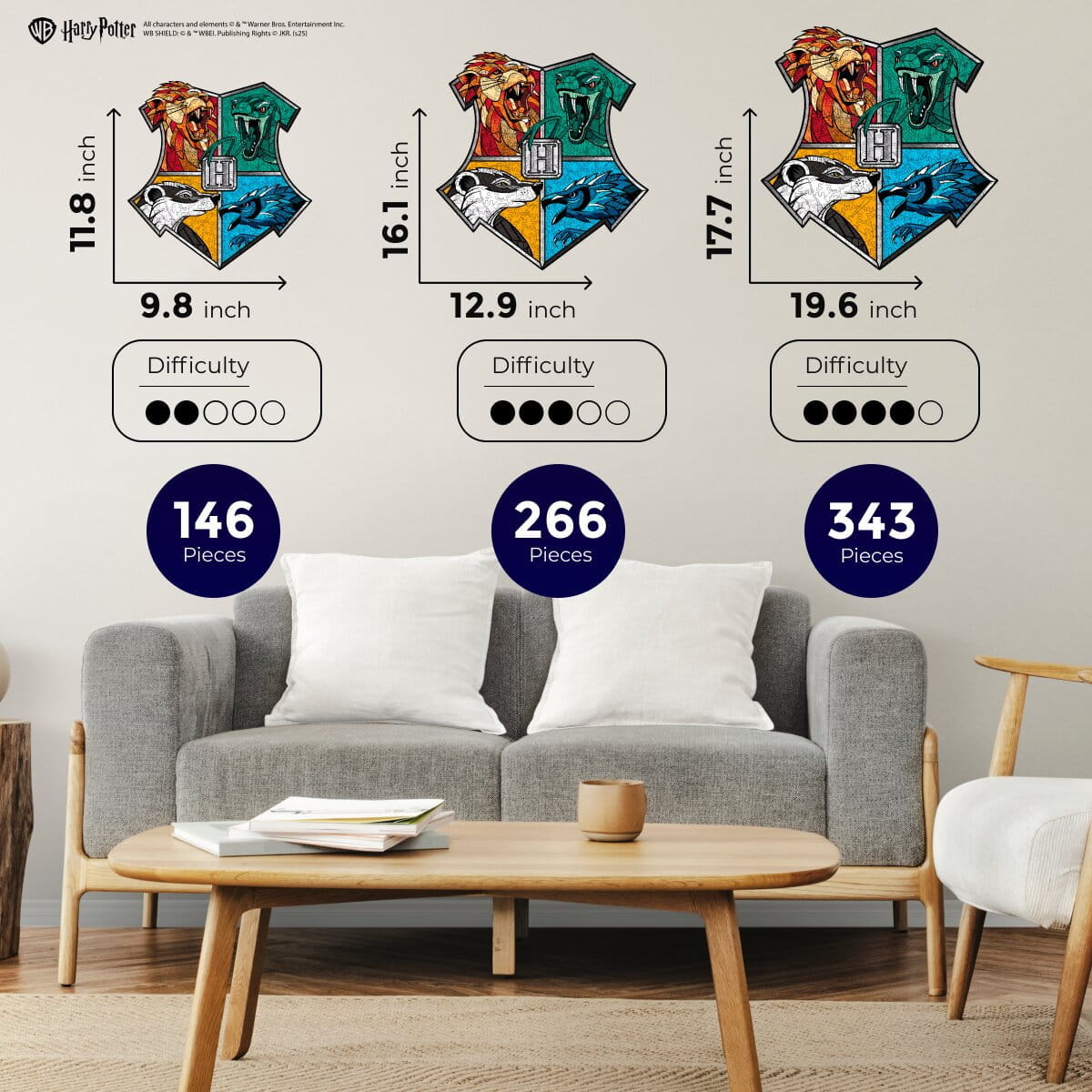 Wooden jigsaw classic puzzle Harry Potter Hogwarts™ (Colorful) - Woods Story