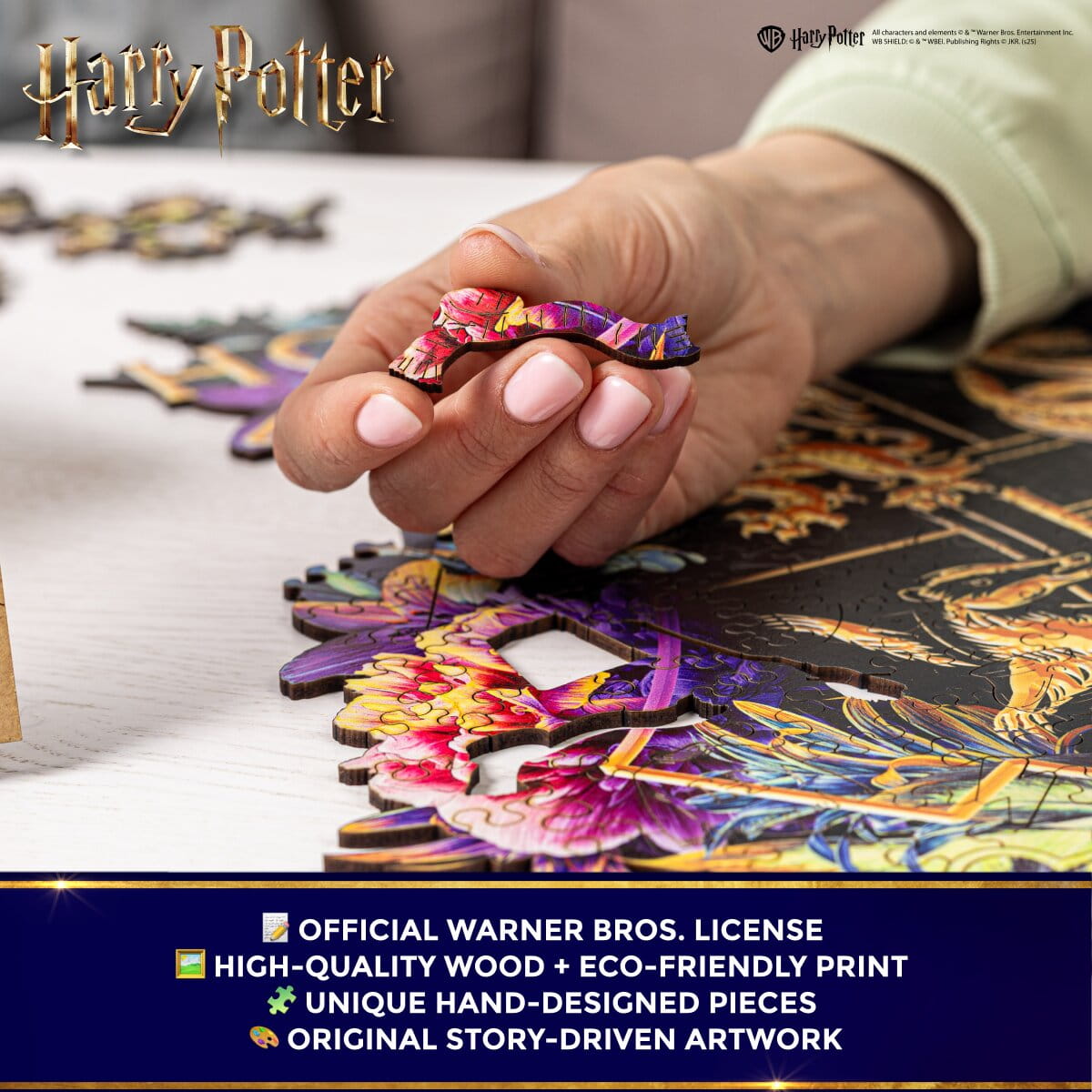 Wooden jigsaw classic puzzle Harry Potter Hogwarts™ (Neonly) - Woods Story