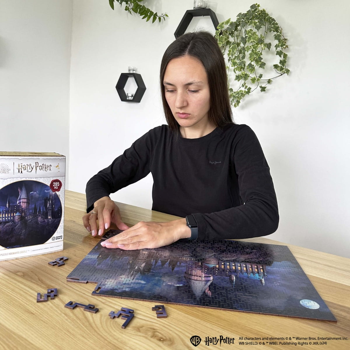 Wooden jigsaw maze puzzle Harry Potter Hogwarts Castle™ Night - Woods Story