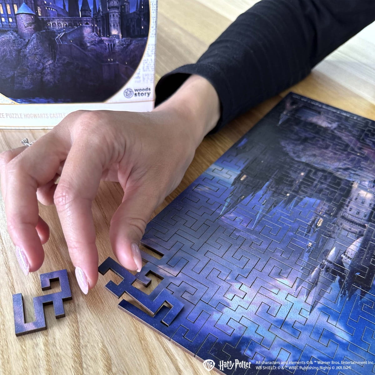 Wooden jigsaw maze puzzle Harry Potter Hogwarts Castle™ Night - Woods Story