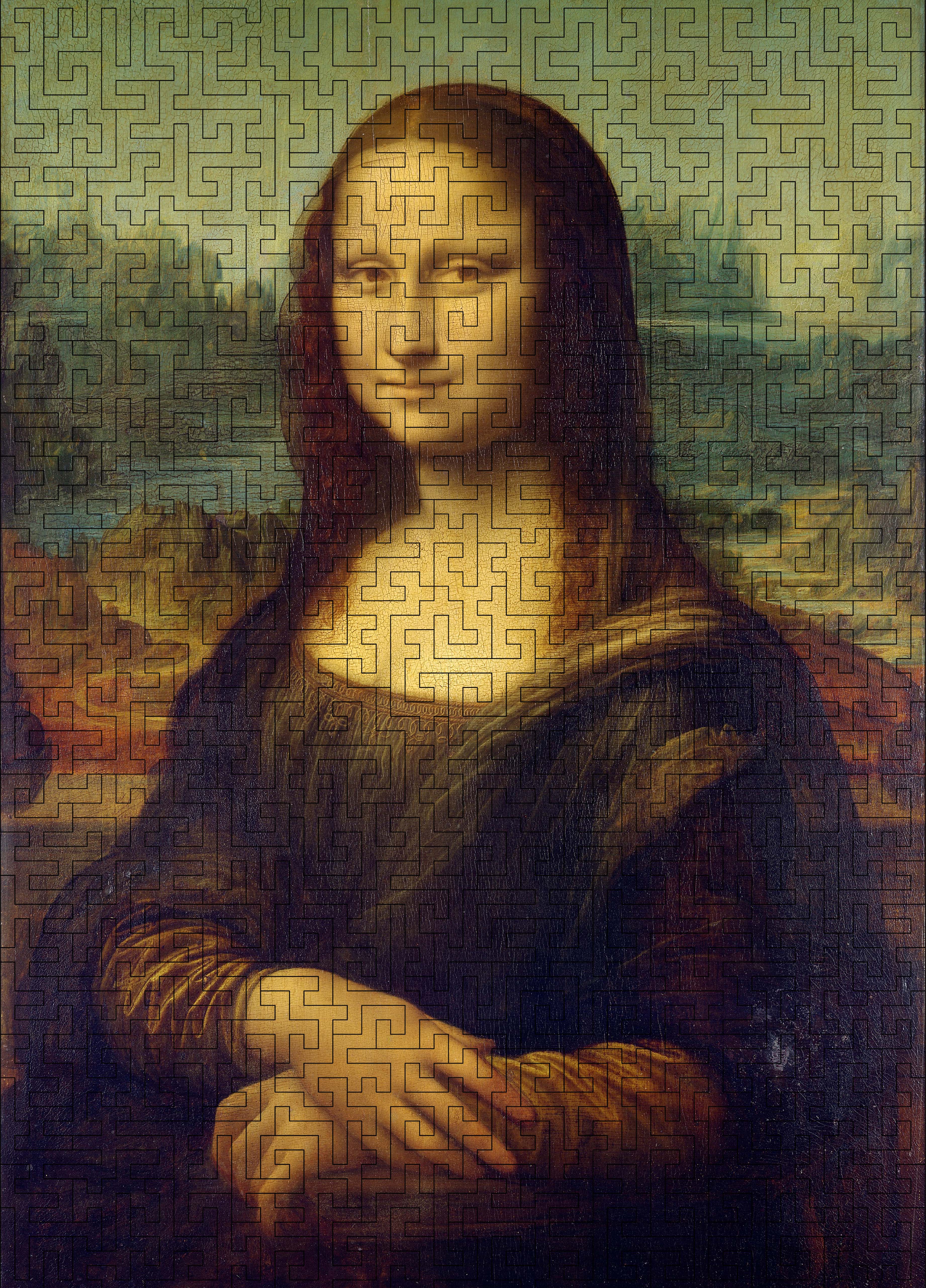 Wooden jigsaw maze puzzle Mona Lisa (Leonardo da Vinci) - Woods Story