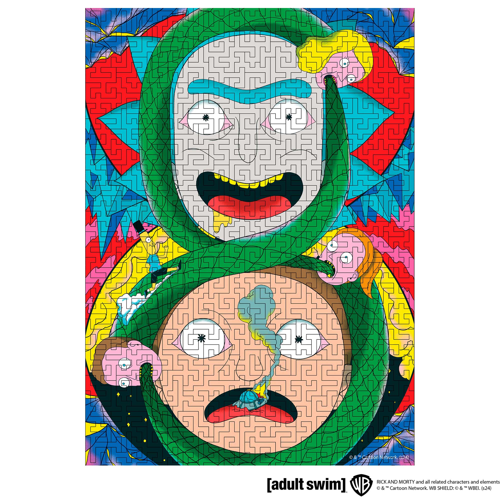 Wooden jigsaw maze puzzle Rick&Morty™ Adventures - Woods Story