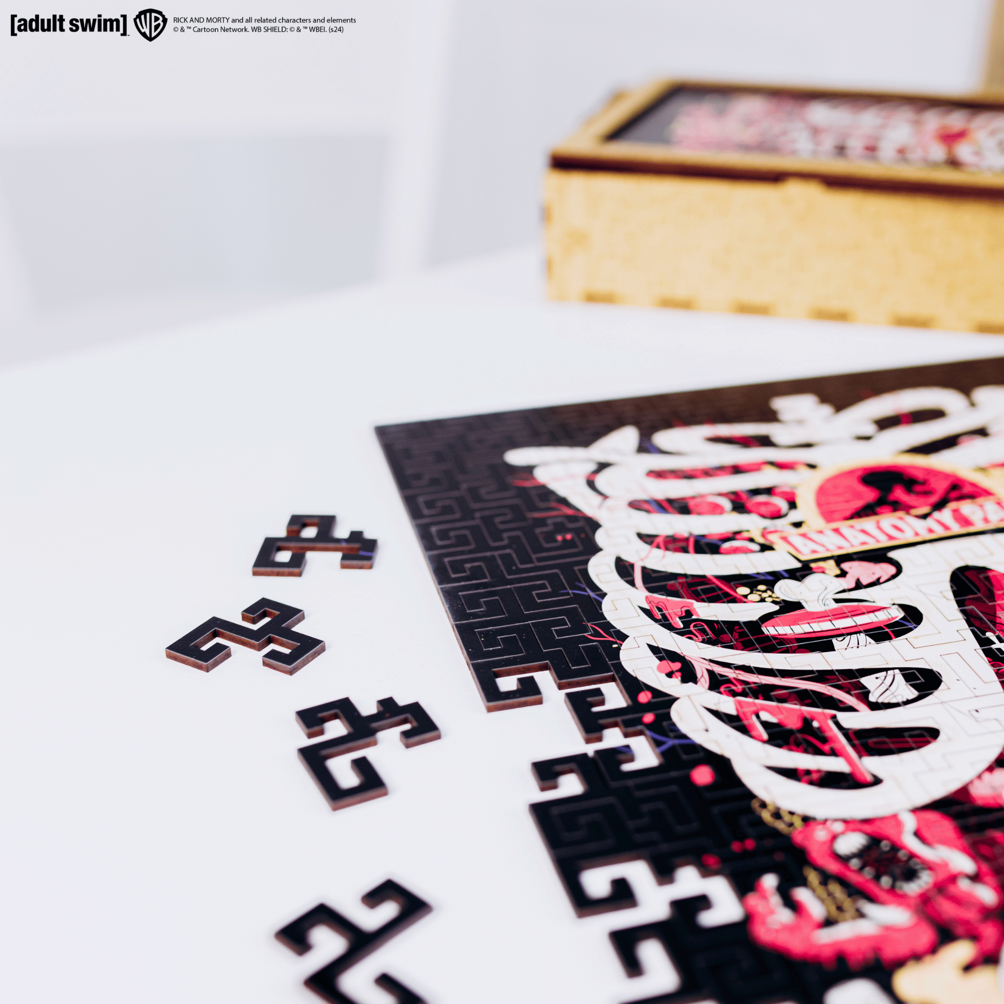 Wooden jigsaw maze puzzle Rick&Morty™ Anatomy Park - Woods Story