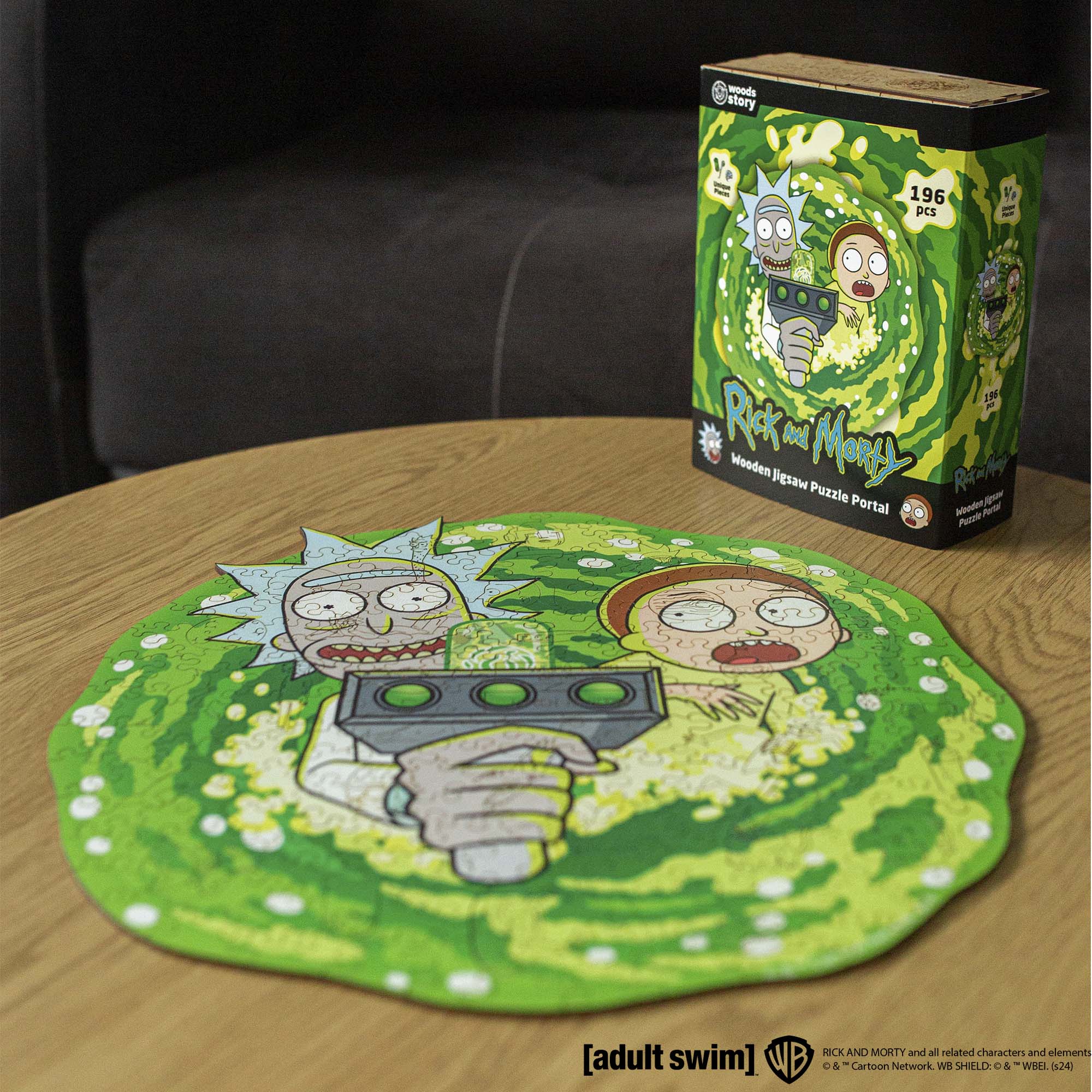 Wooden jigsaw maze puzzle Rick&Morty™ Portal - Woods Story