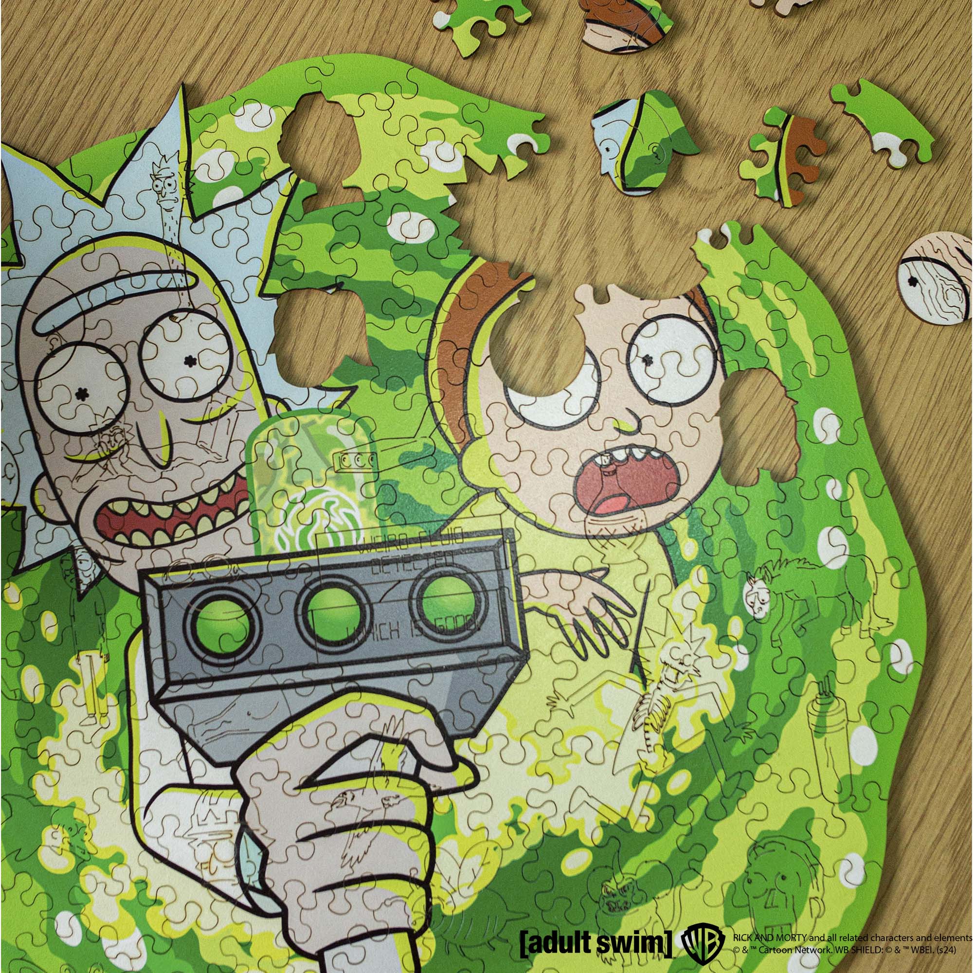 Wooden jigsaw maze puzzle Rick&Morty™ Portal - Woods Story