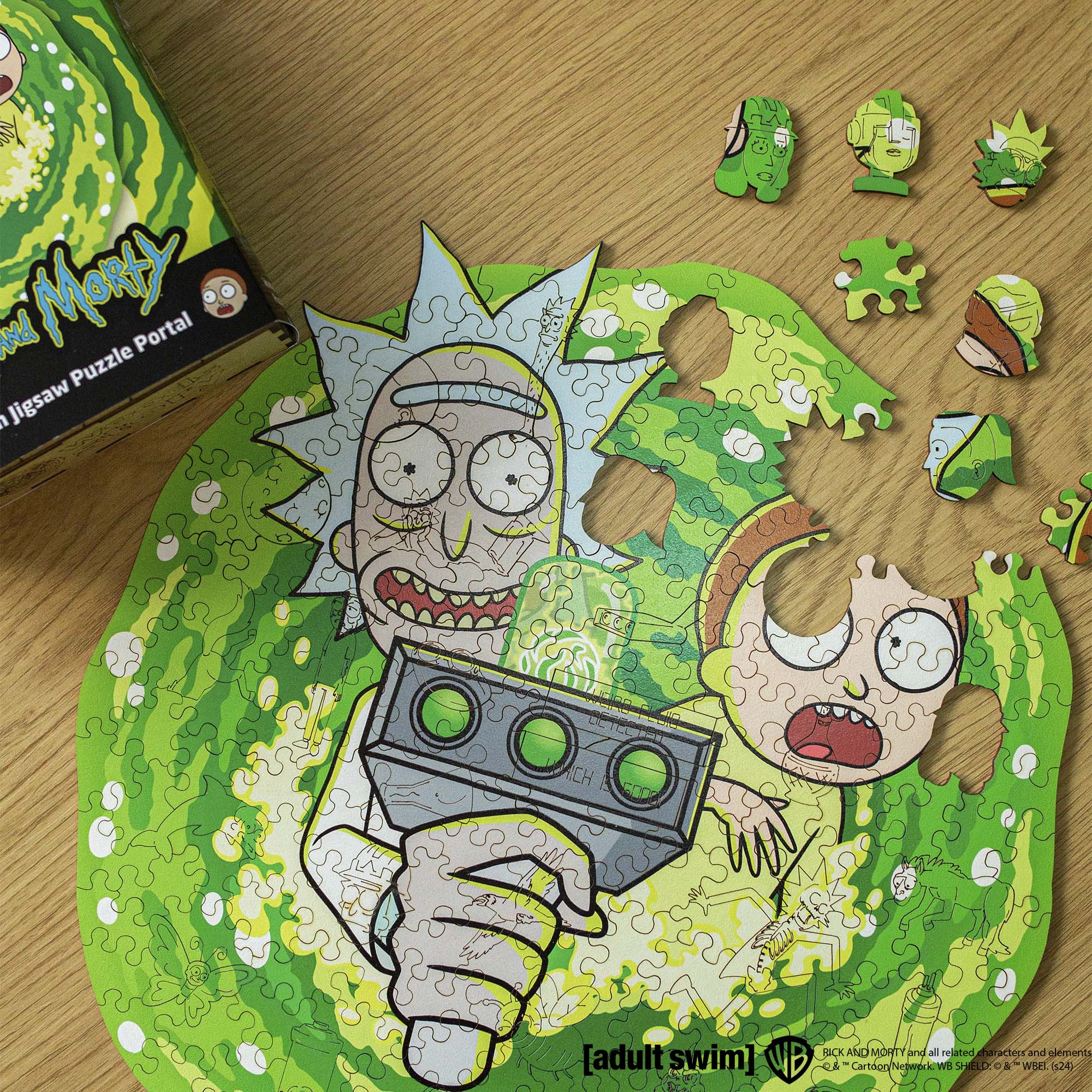 Wooden jigsaw maze puzzle Rick&Morty™ Portal - Woods Story