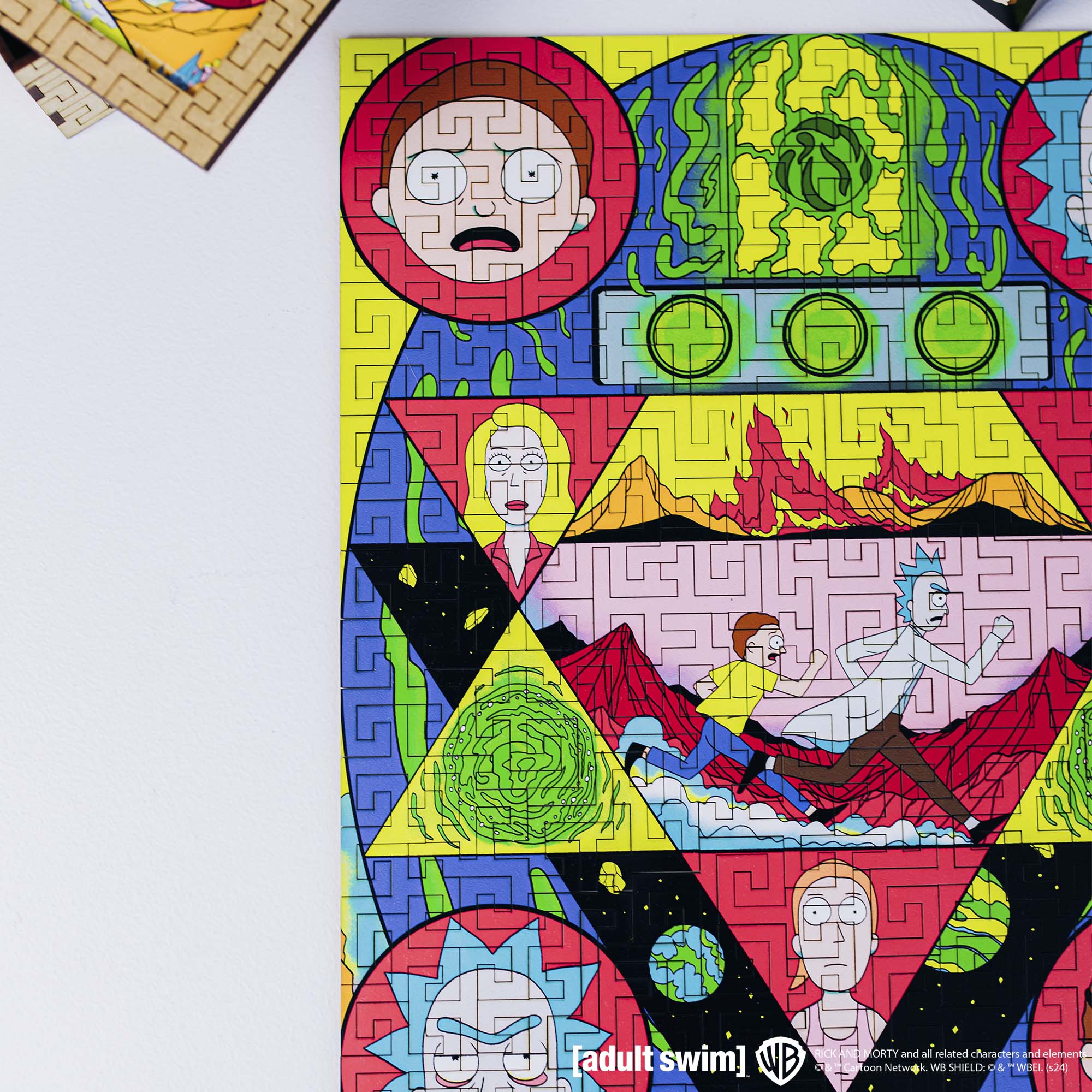 Wooden jigsaw maze puzzle Rick&Morty™ Space Maze - Woods Story