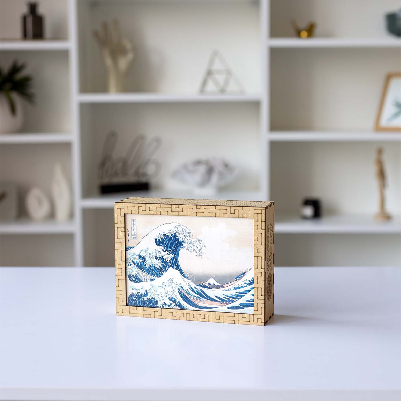 Wooden jigsaw maze puzzle The Great Wave Off Kanagawa (Hokusai) - Woods Story