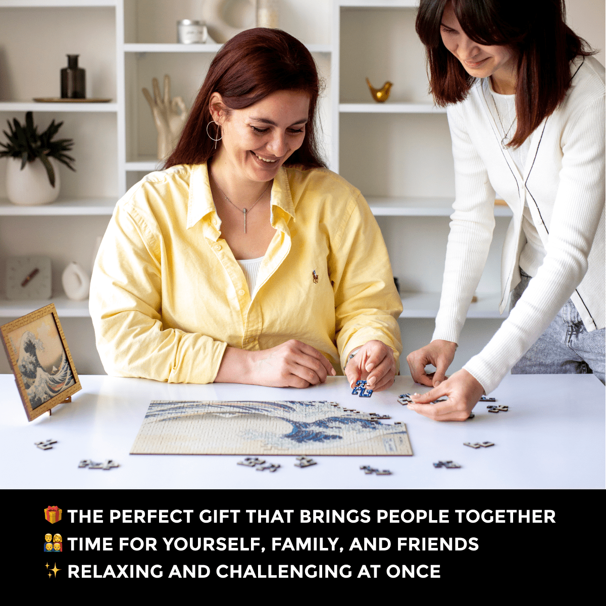 Wooden jigsaw maze puzzle The Great Wave Off Kanagawa (Hokusai) - Woods Story