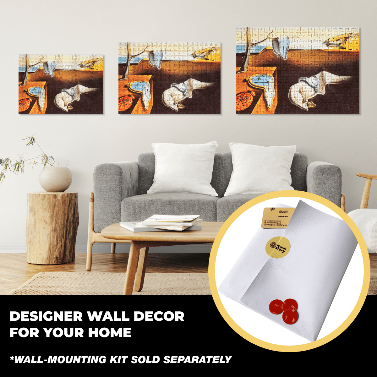 Wooden jigsaw maze puzzle The Persistence of Memory (Salvador Dali) - Woods Story