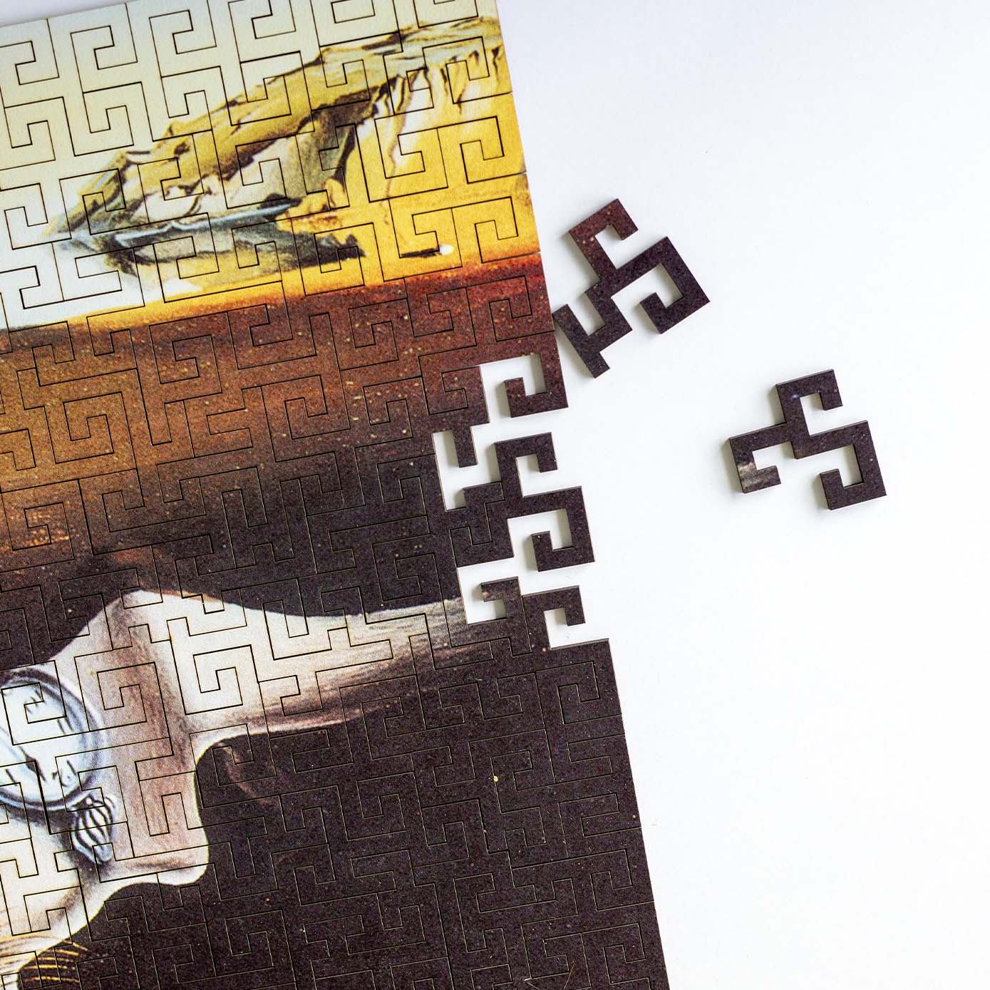 Wooden jigsaw maze puzzle The Persistence of Memory (Salvador Dali) - Woods Story