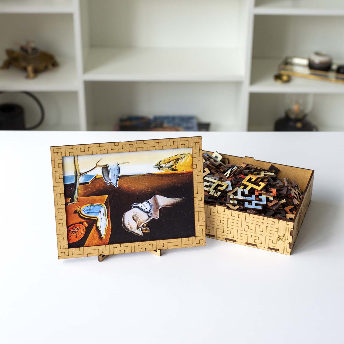 Wooden jigsaw maze puzzle The Persistence of Memory (Salvador Dali) - Woods Story