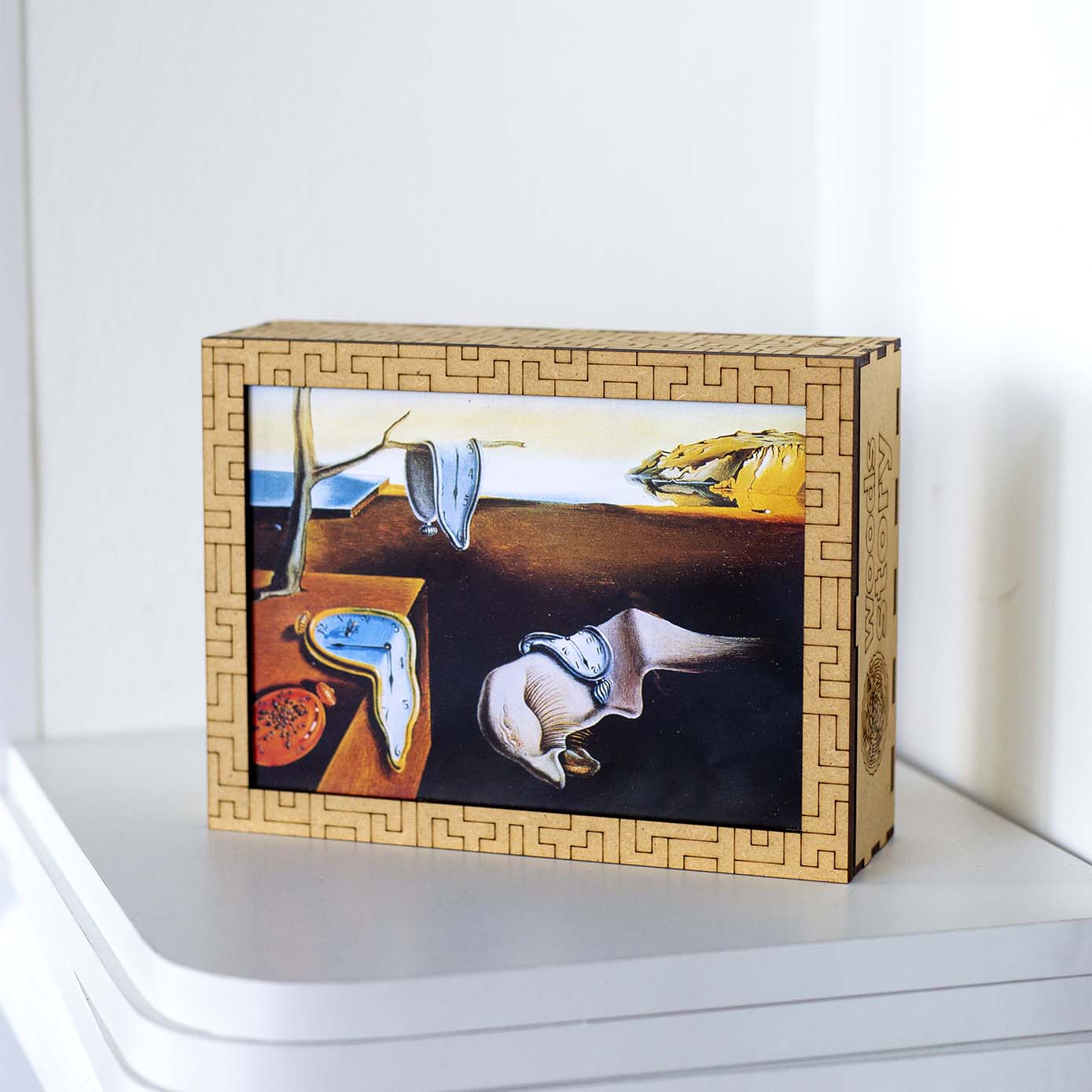 Wooden jigsaw maze puzzle The Persistence of Memory (Salvador Dali) - Woods Story