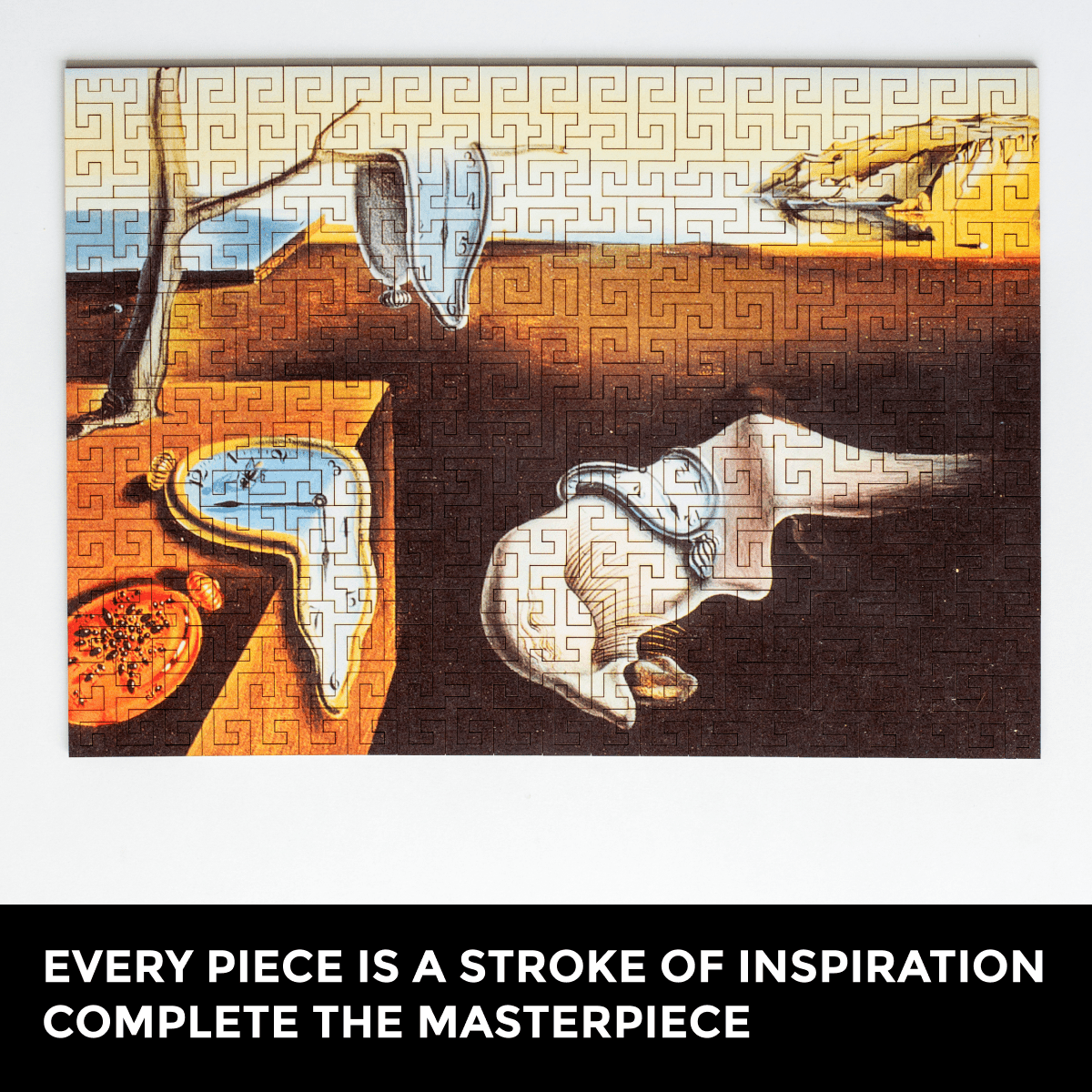 Wooden jigsaw maze puzzle The Persistence of Memory (Salvador Dali) - Woods Story