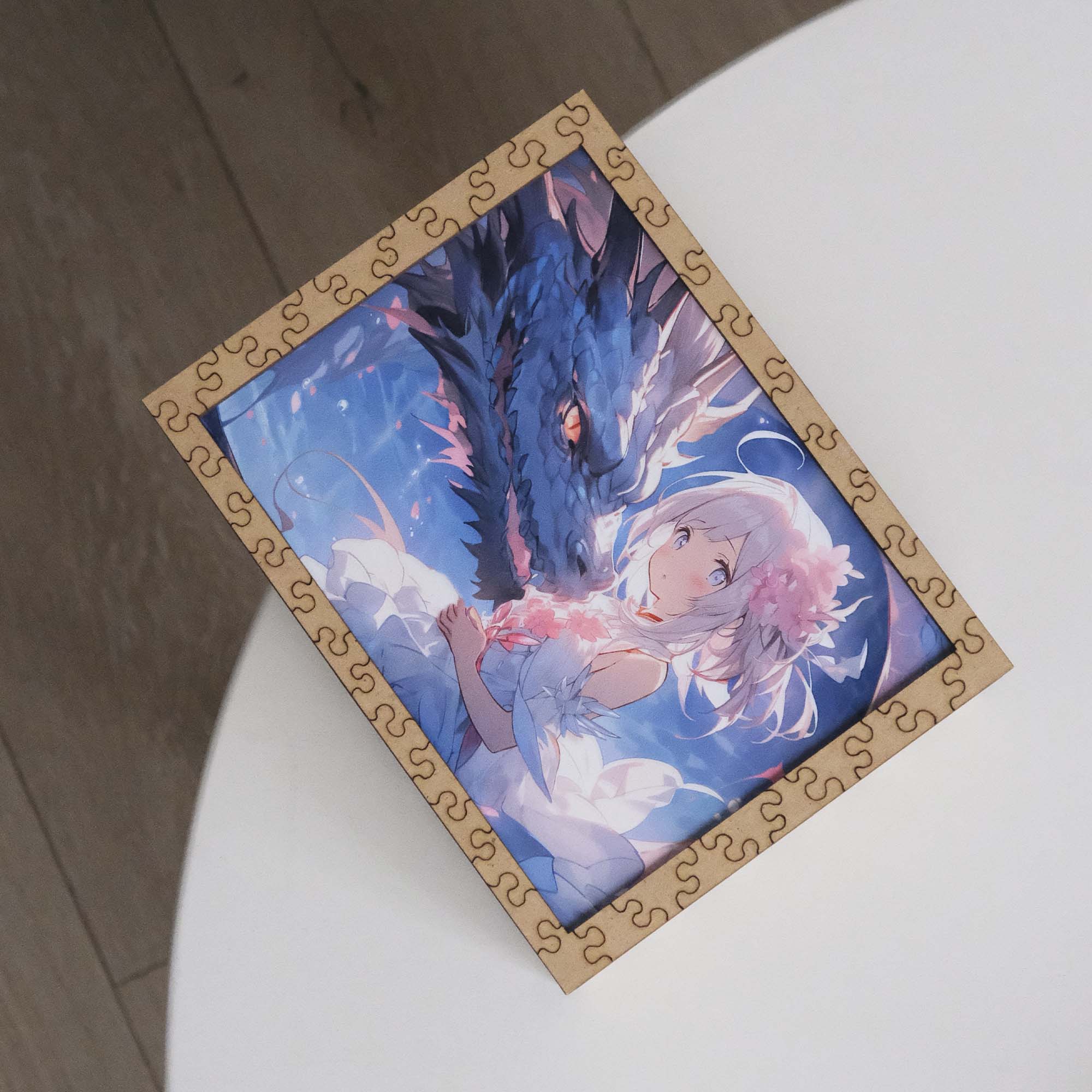 Wooden Jigsaw Puzzle Anime Dragon Princess - Woods Story