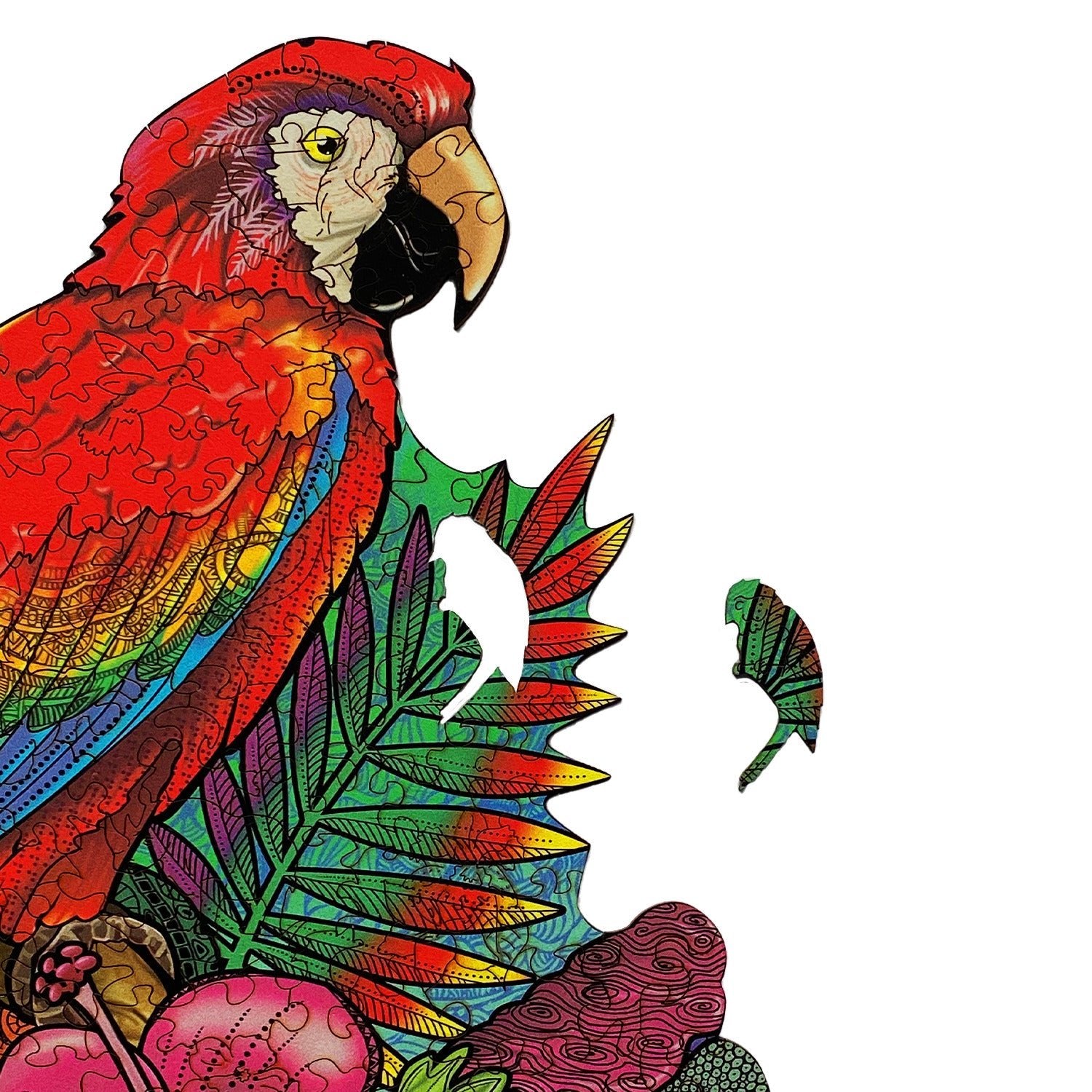 Wooden Jigsaw Puzzle Ara Parrot - Woods Story