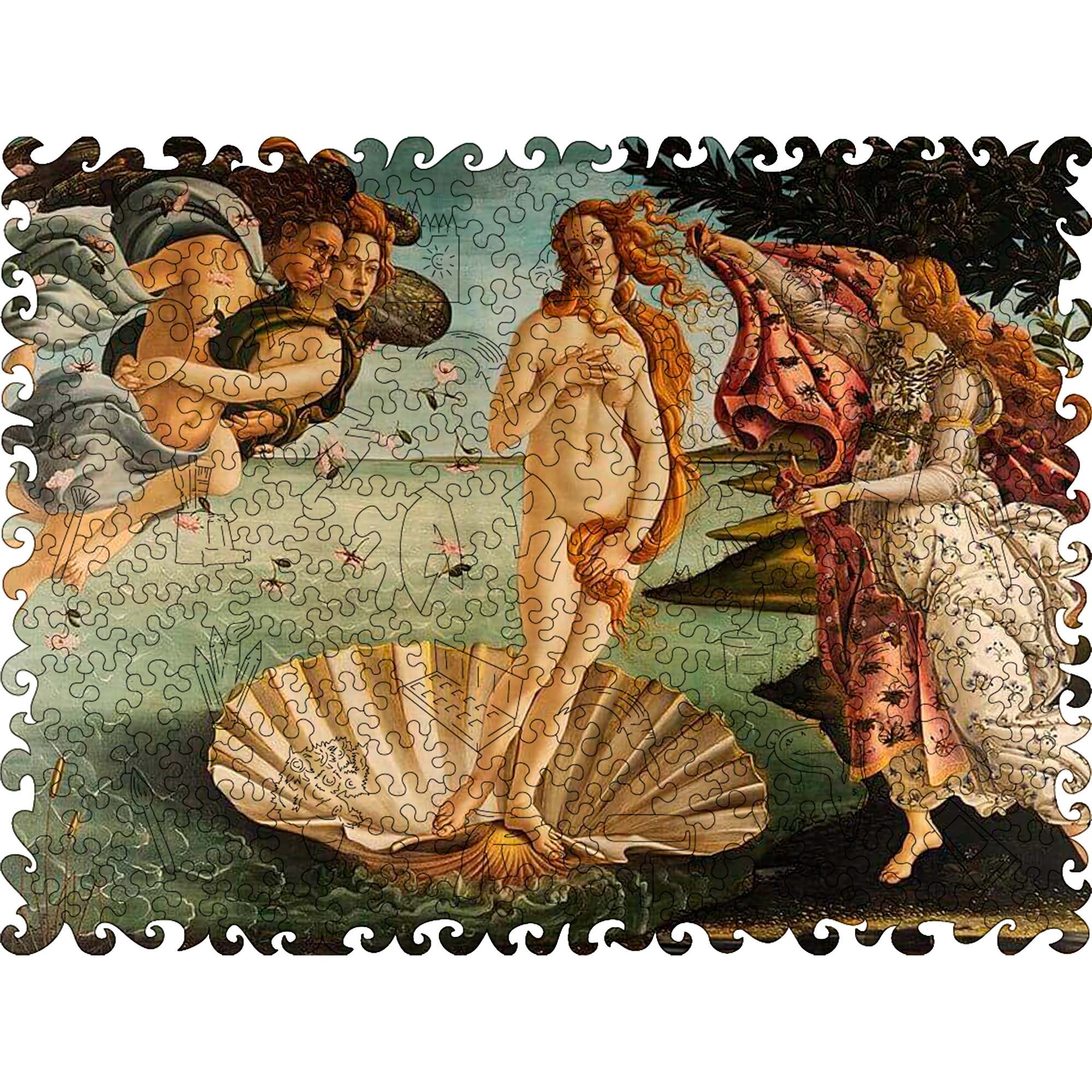 Wooden Jigsaw Puzzle Birth of Venus (Sandro Botticelli) - Woods Story