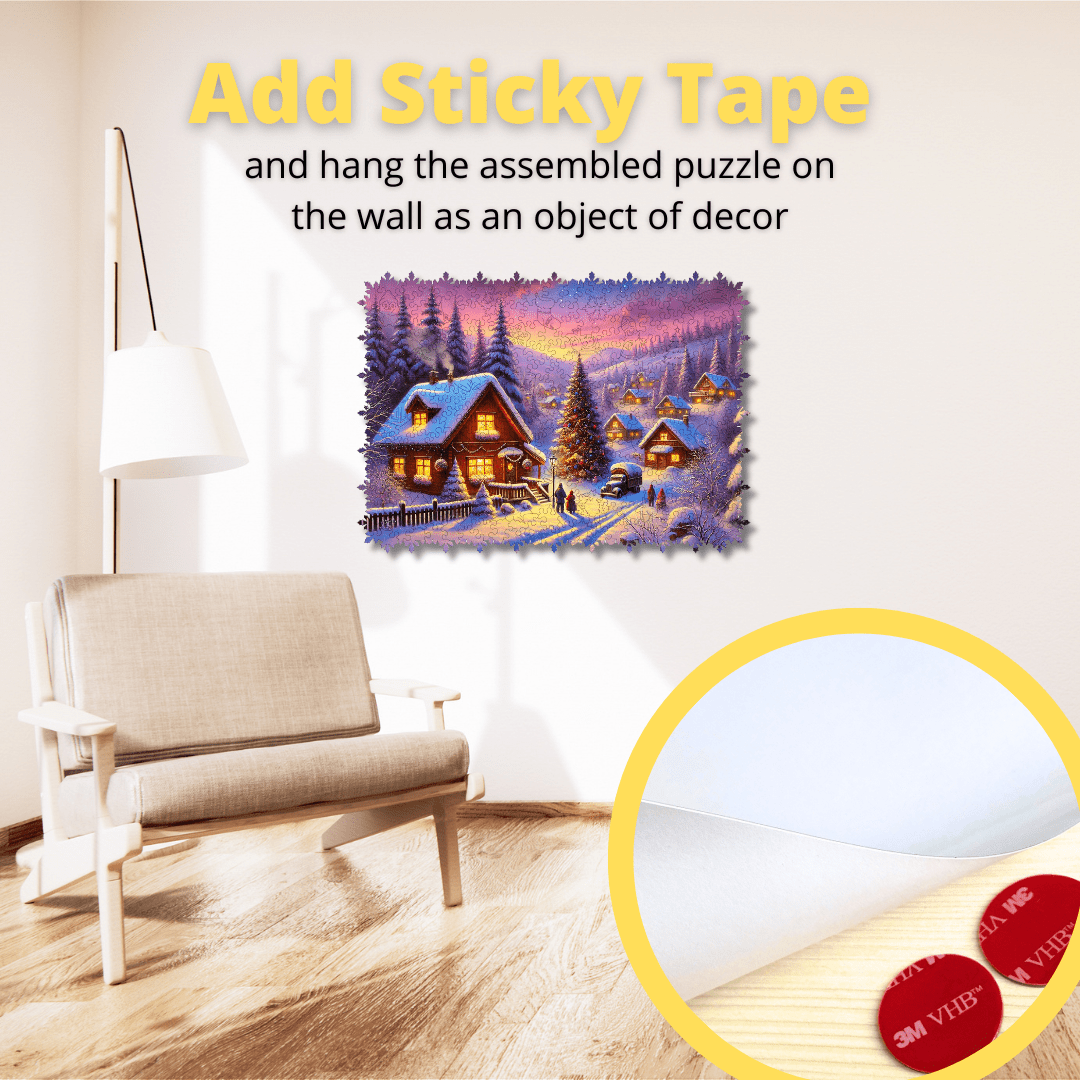 Wooden Jigsaw Puzzle Christmas Eve - Woods Story