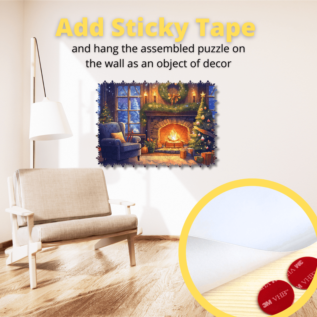 Wooden Jigsaw Puzzle Cozy Near the Fireplace - Woods Story