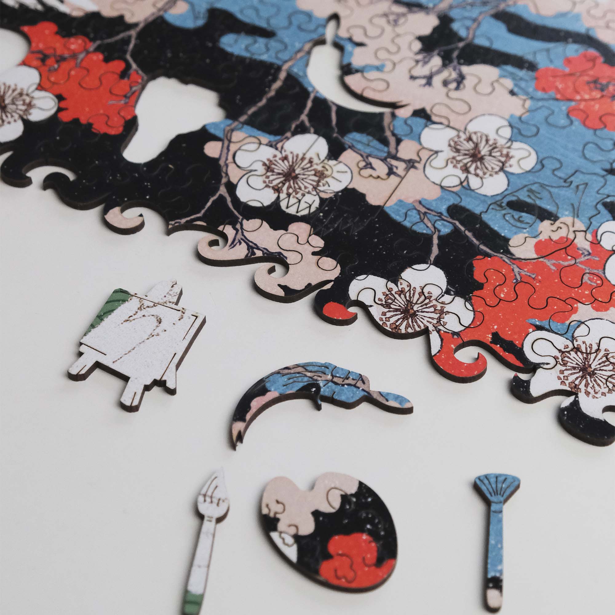 Wooden Jigsaw Puzzle Cranes - Woods Story